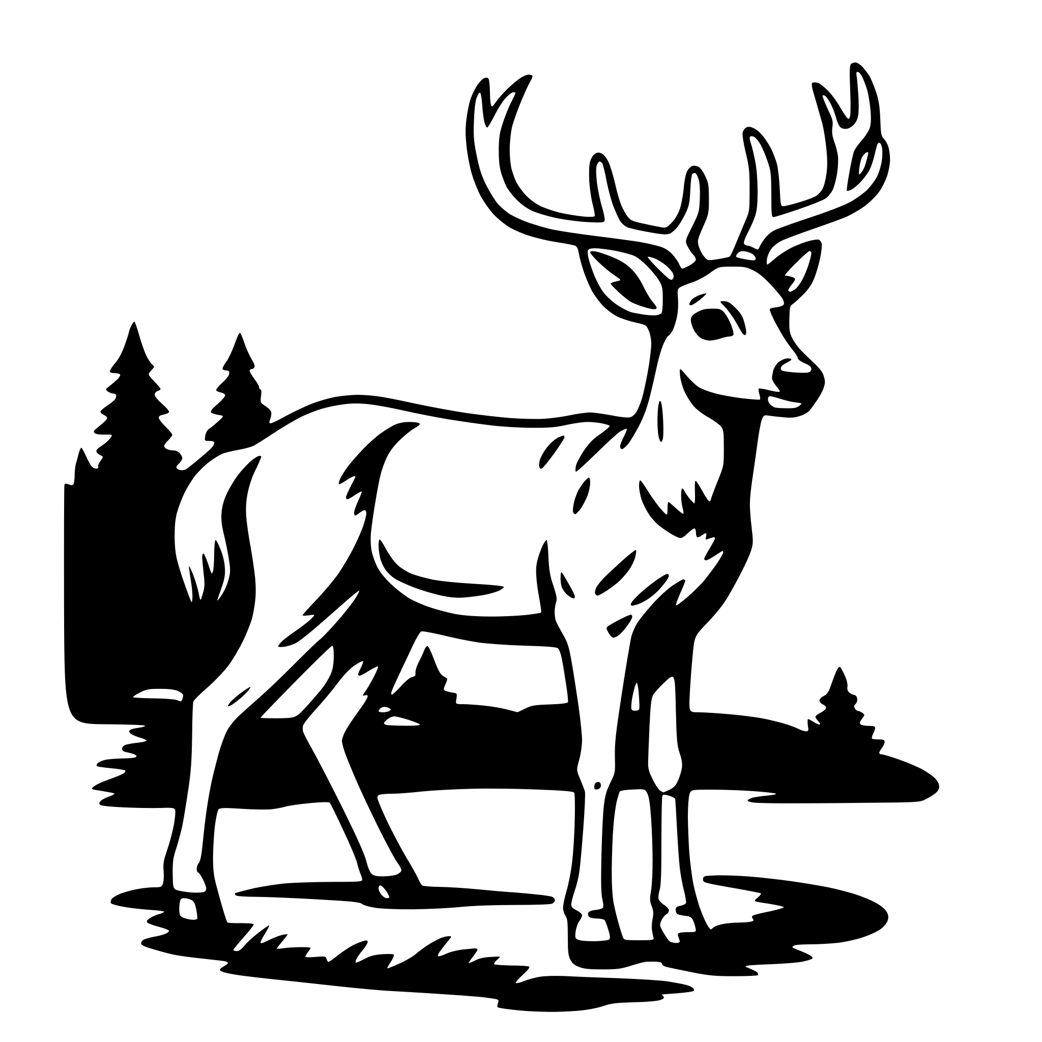 AI-generated SVG of a deer