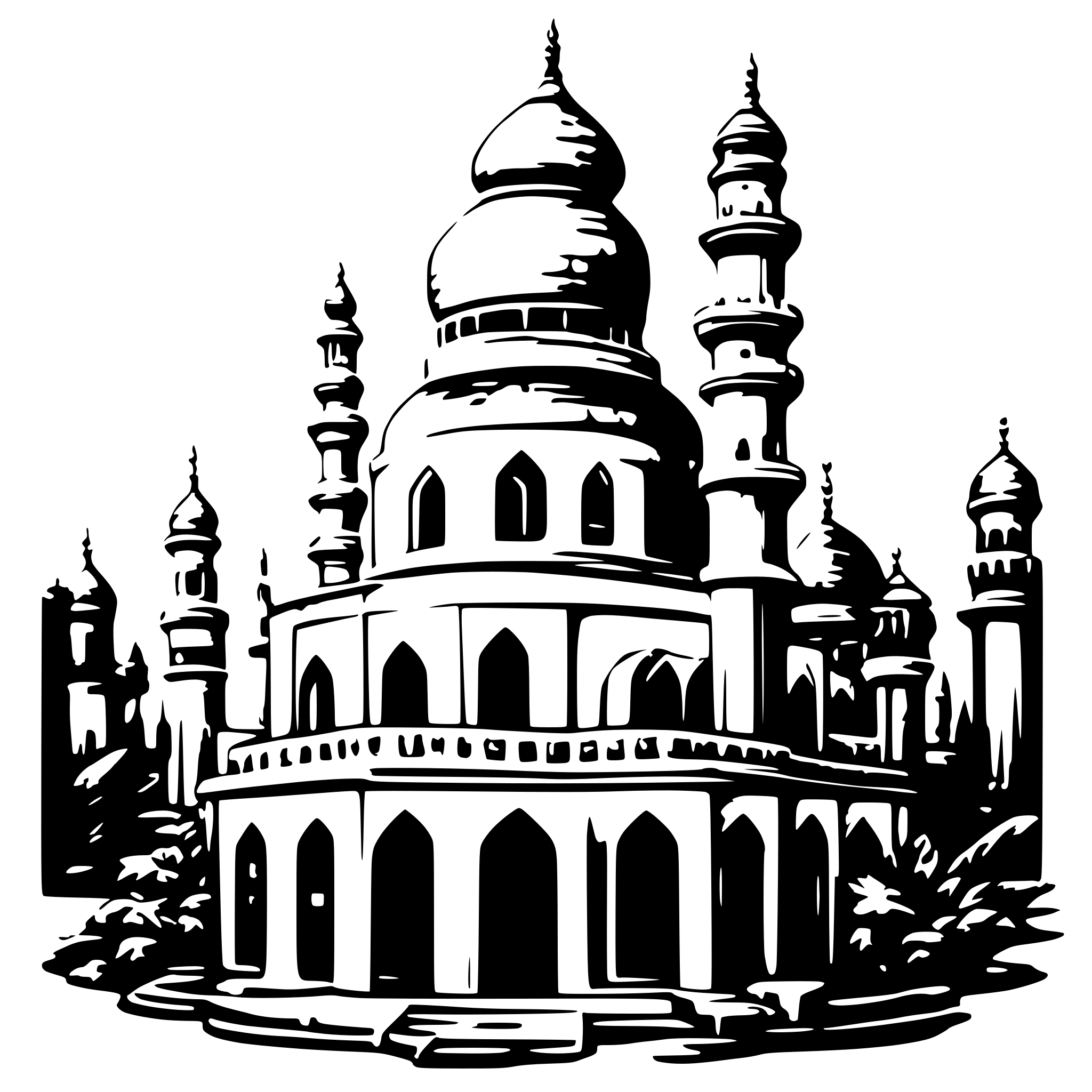 AI-generated SVG of a simple mosque