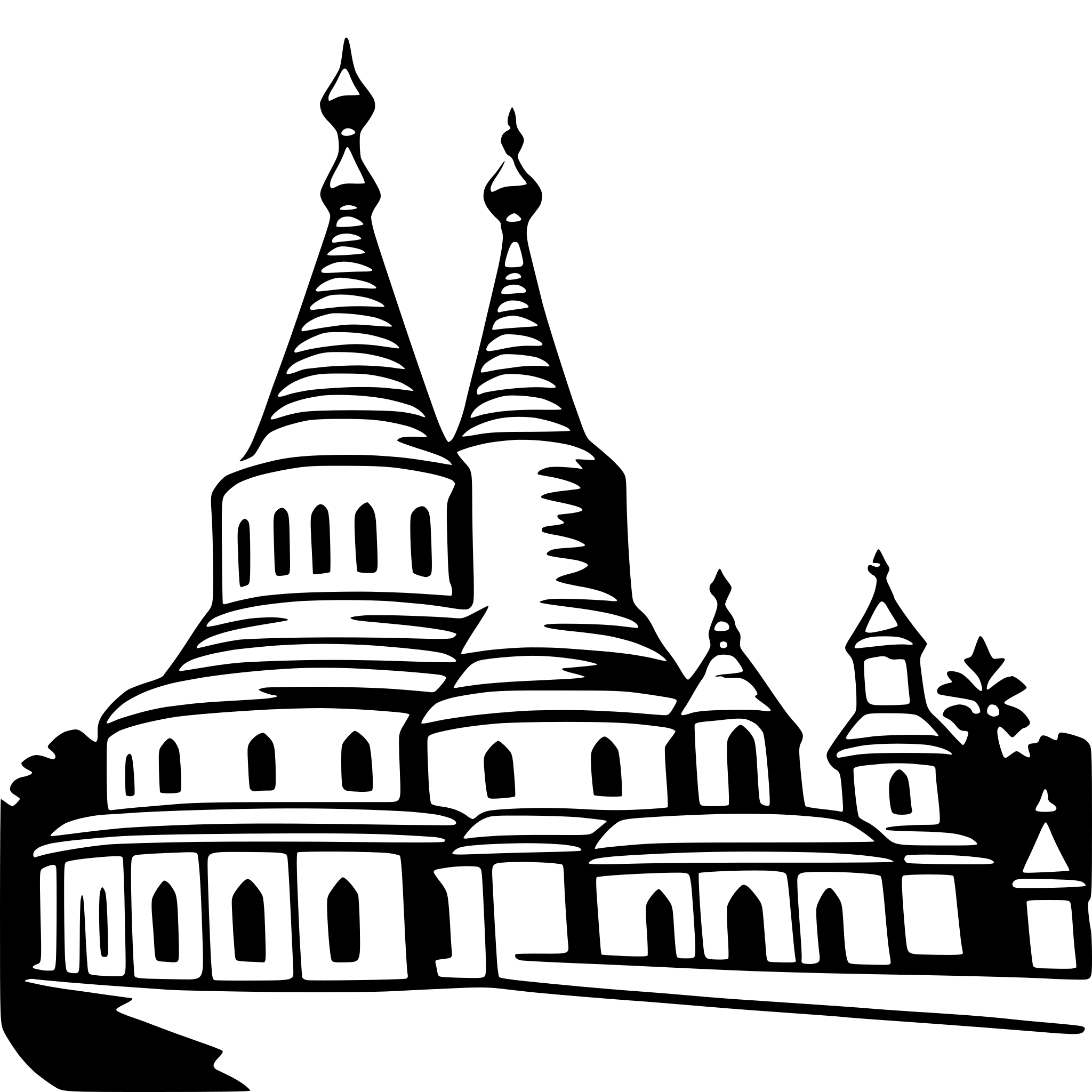 AI-generated SVG of 'shwedagon pagoda'