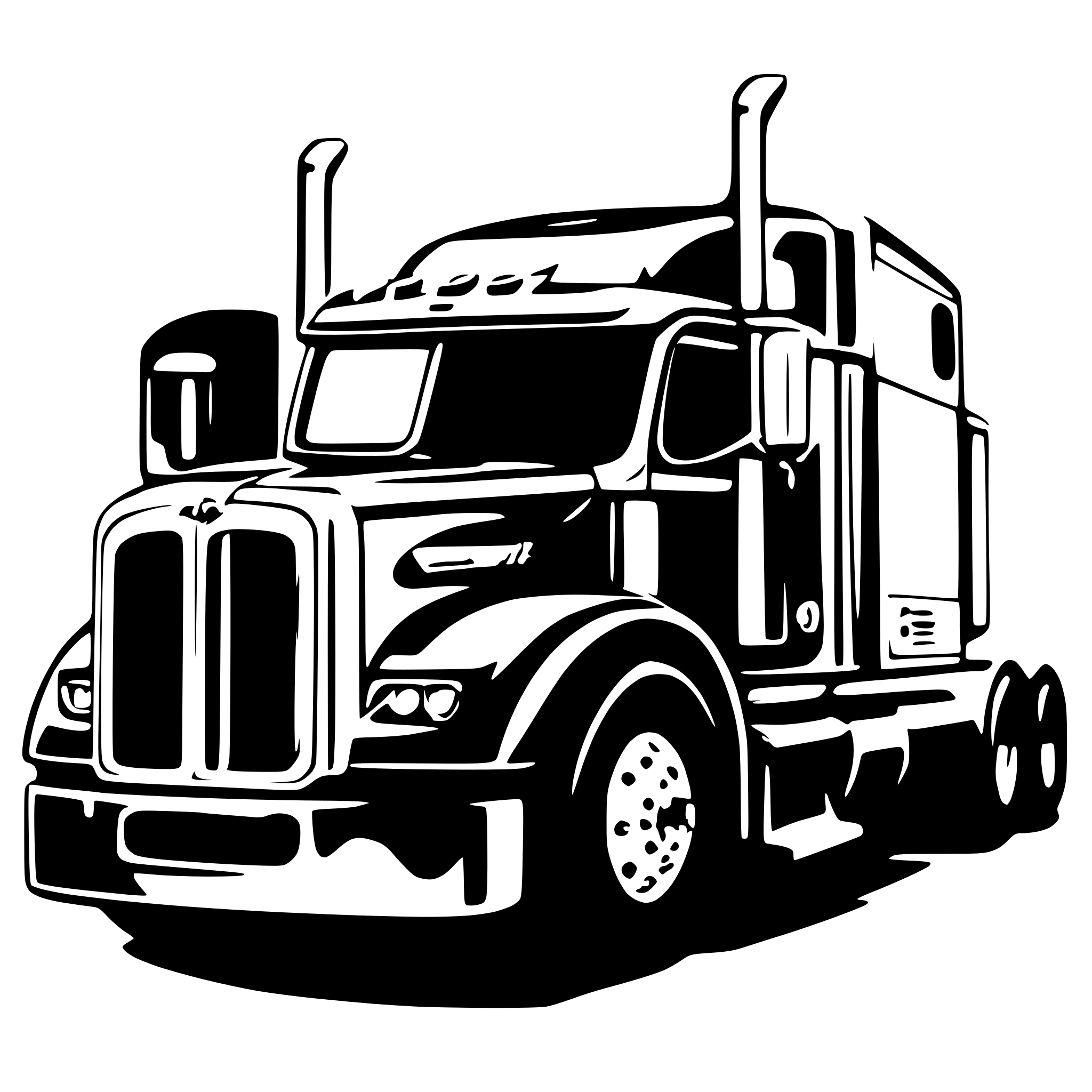 AI-generated SVG of 'Peterbilt 379 sleek design'