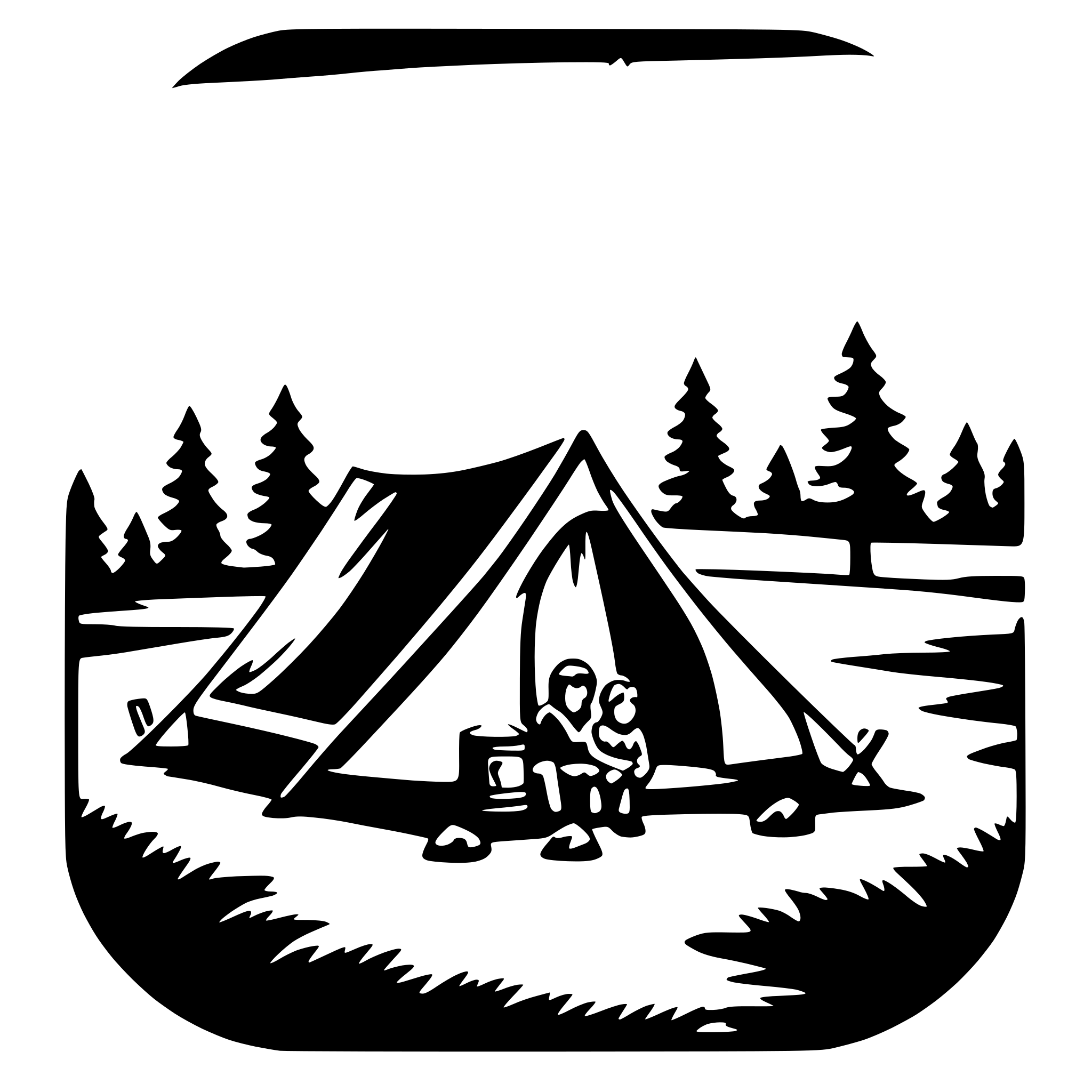 AI-generated SVG of a camping under stars
