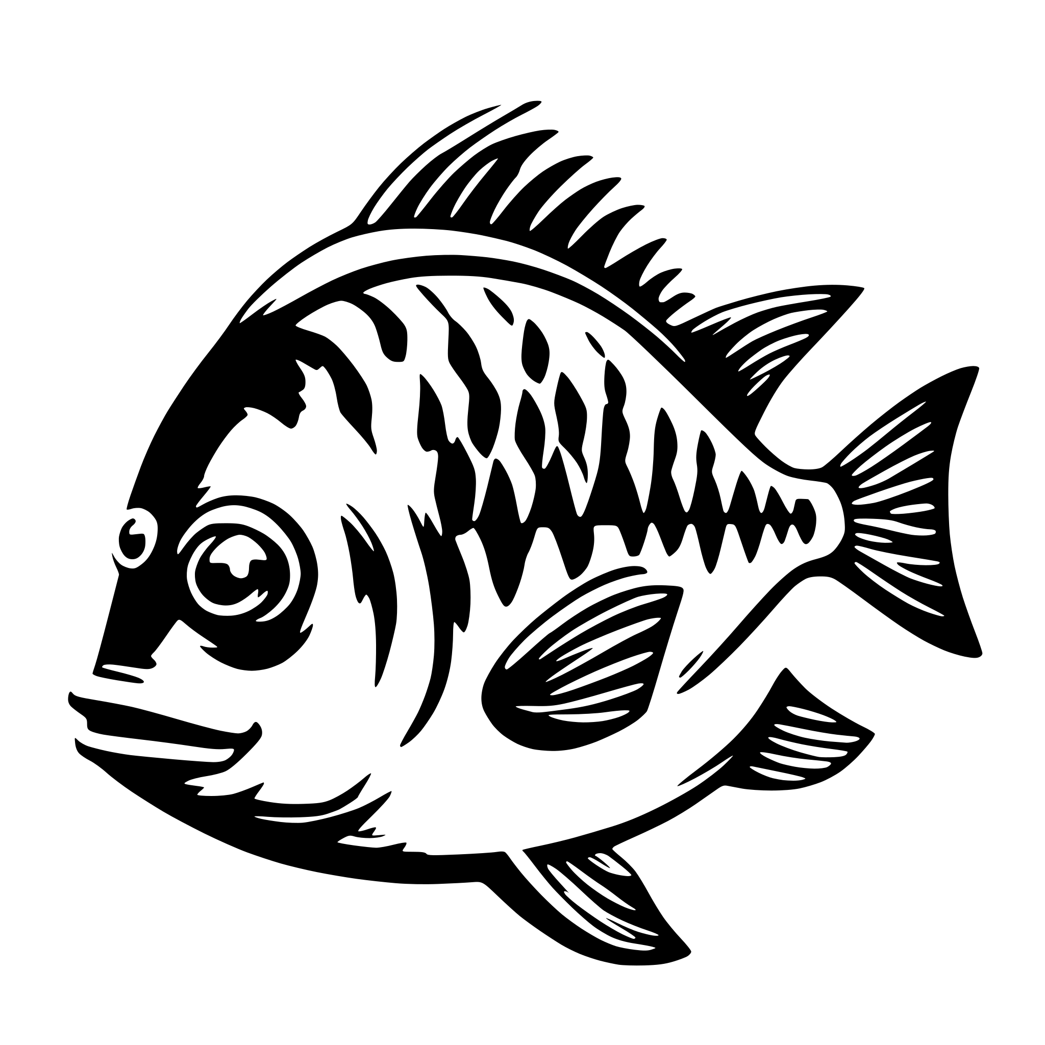 AI-generated SVG of a fish
