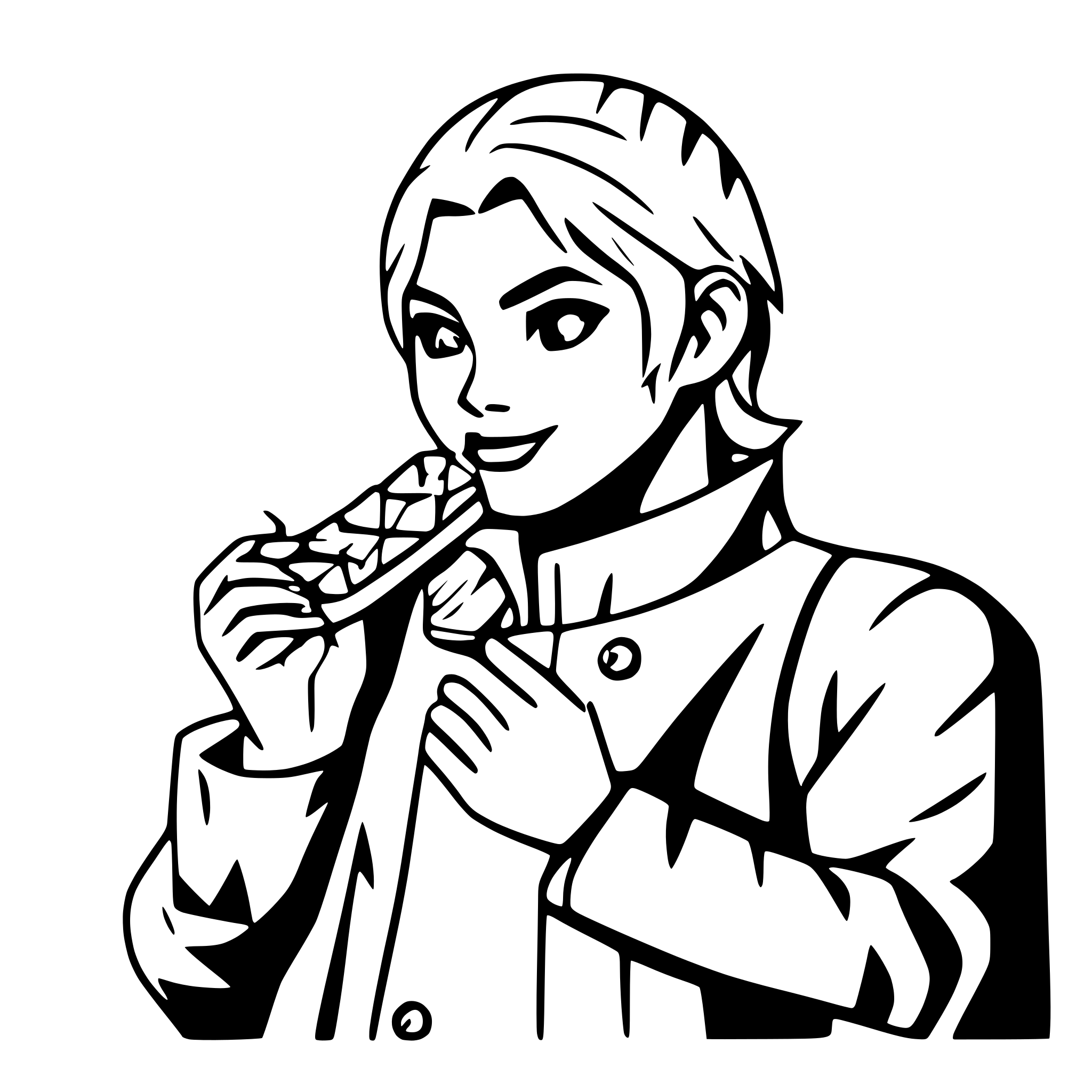 AI-generated SVG of a a king eating a candybar