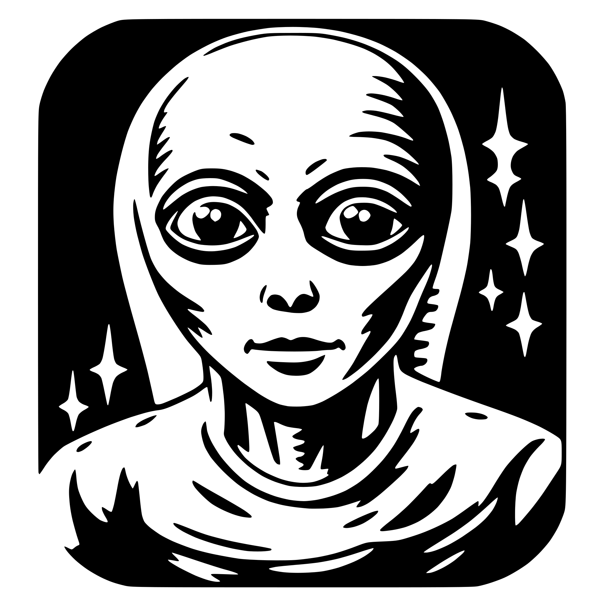 AI-generated SVG of a alien