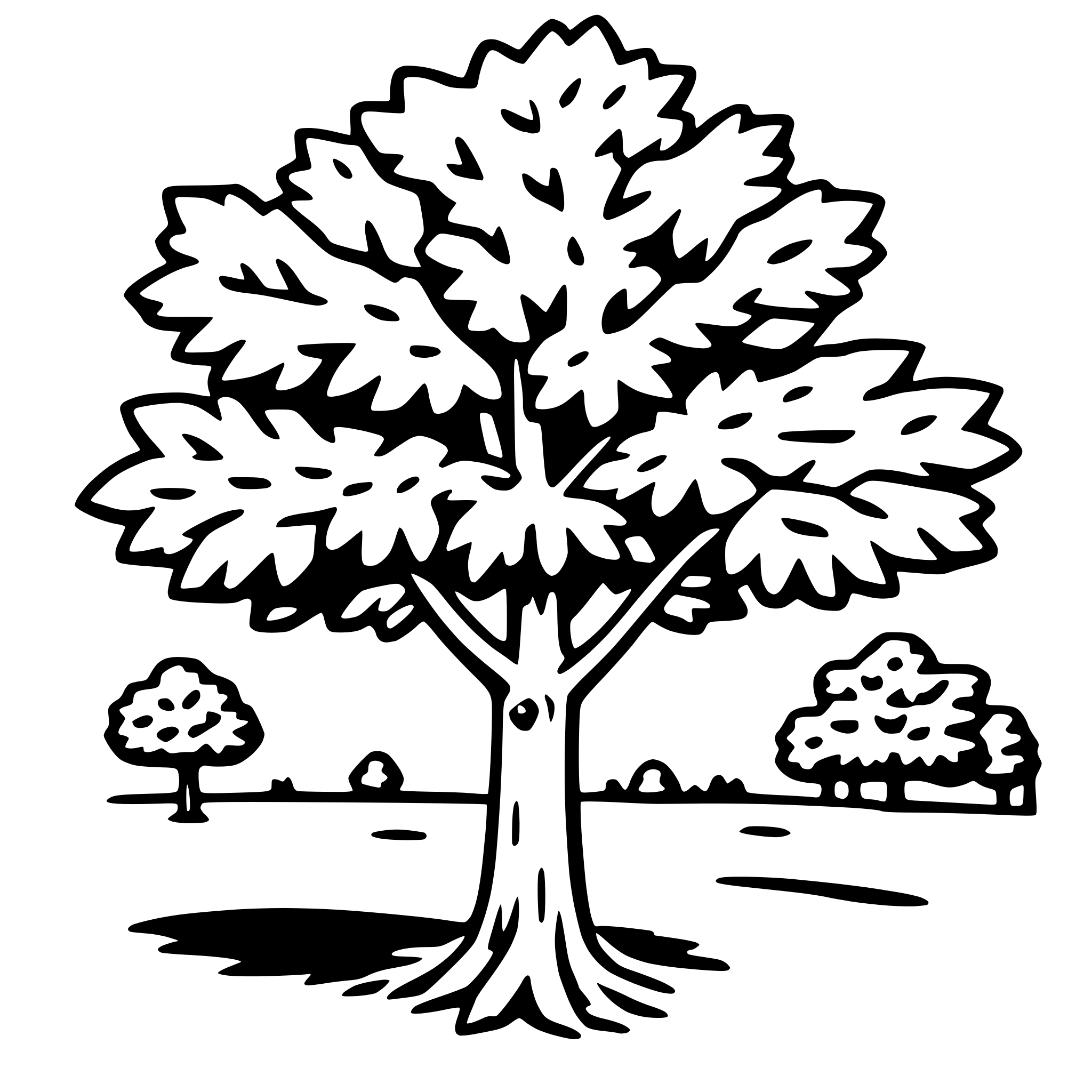AI-generated SVG of a sassafras tree