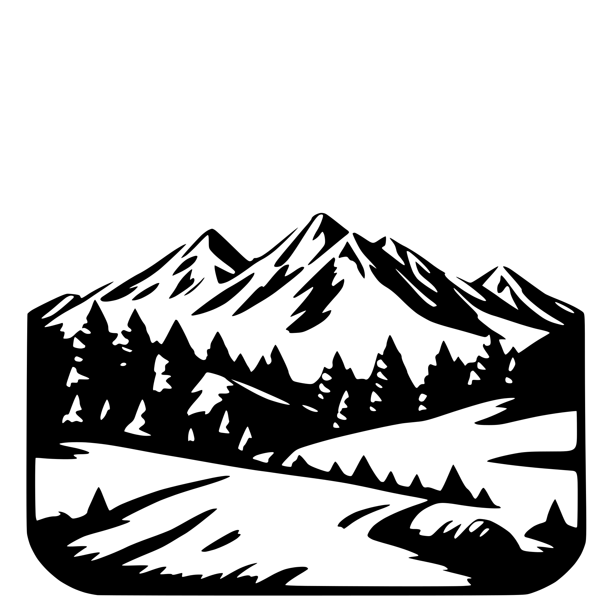 AI-generated SVG of a mountains