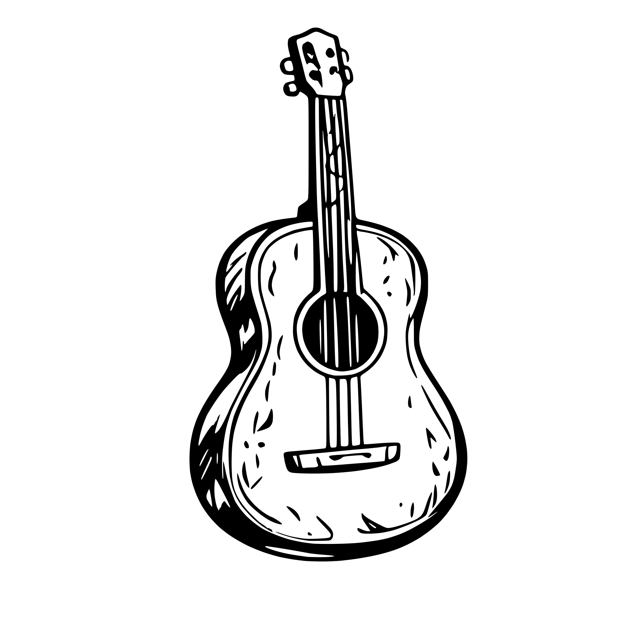 AI-generated SVG of 'acoustic guitar'