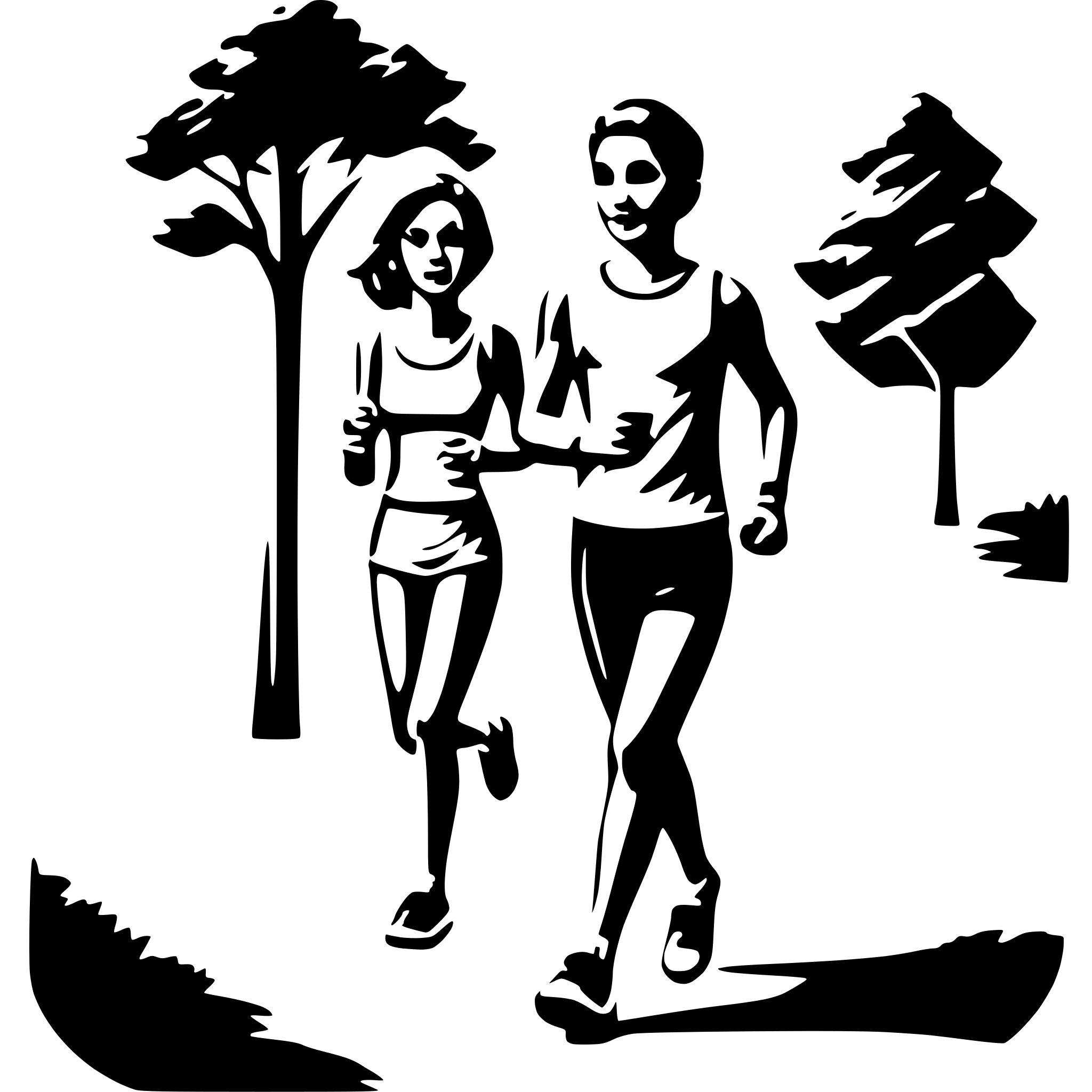 AI-generated SVG of 'jogging at the park'