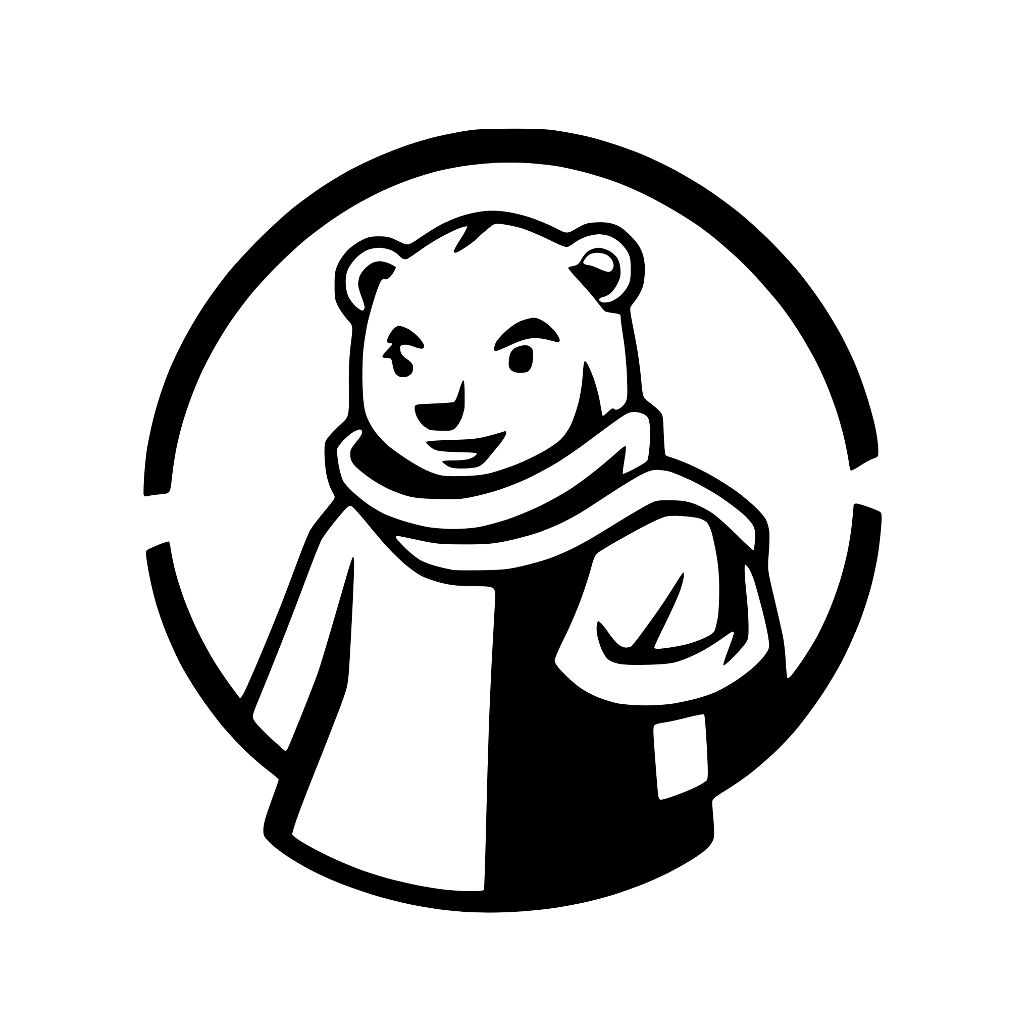 AI-generated SVG of 'bear monk'