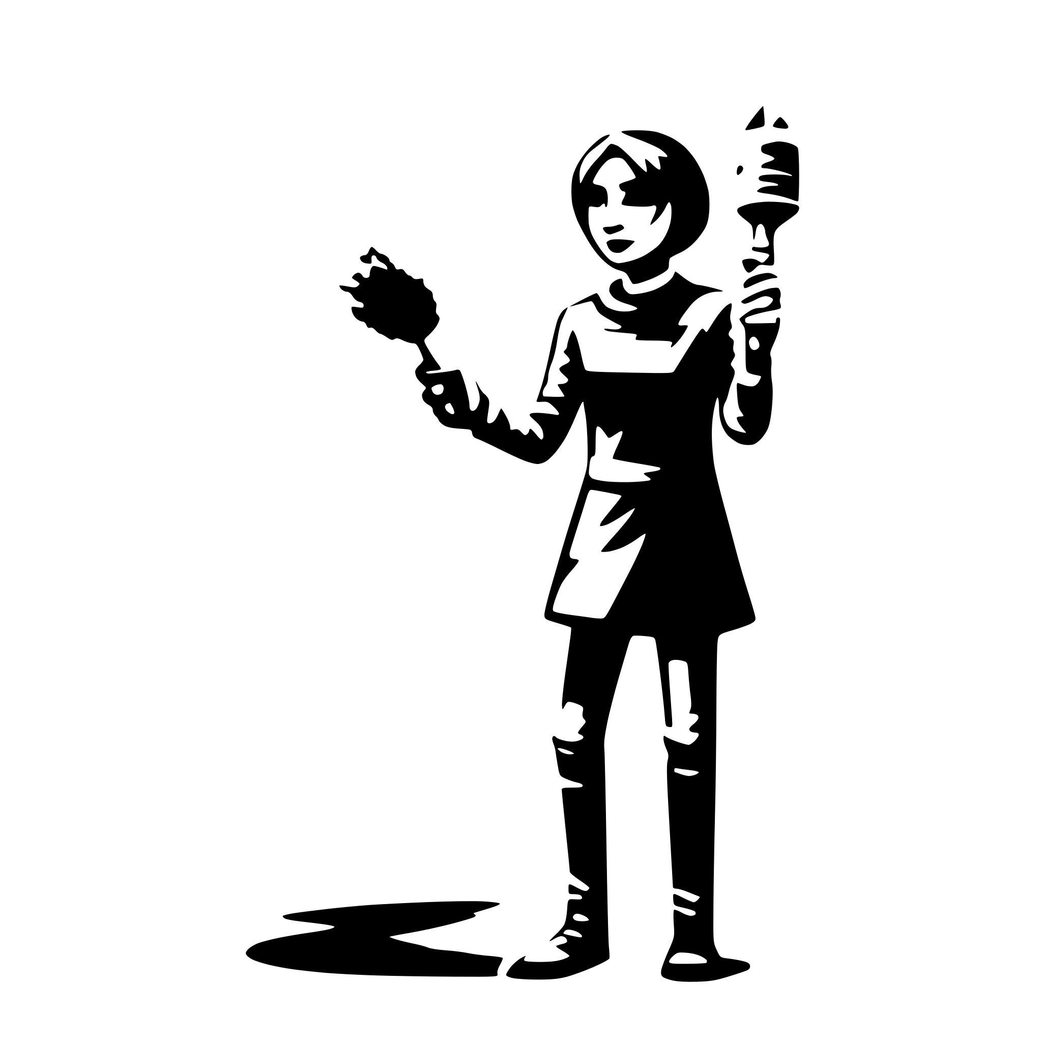 AI-generated SVG of 'a person spraying'