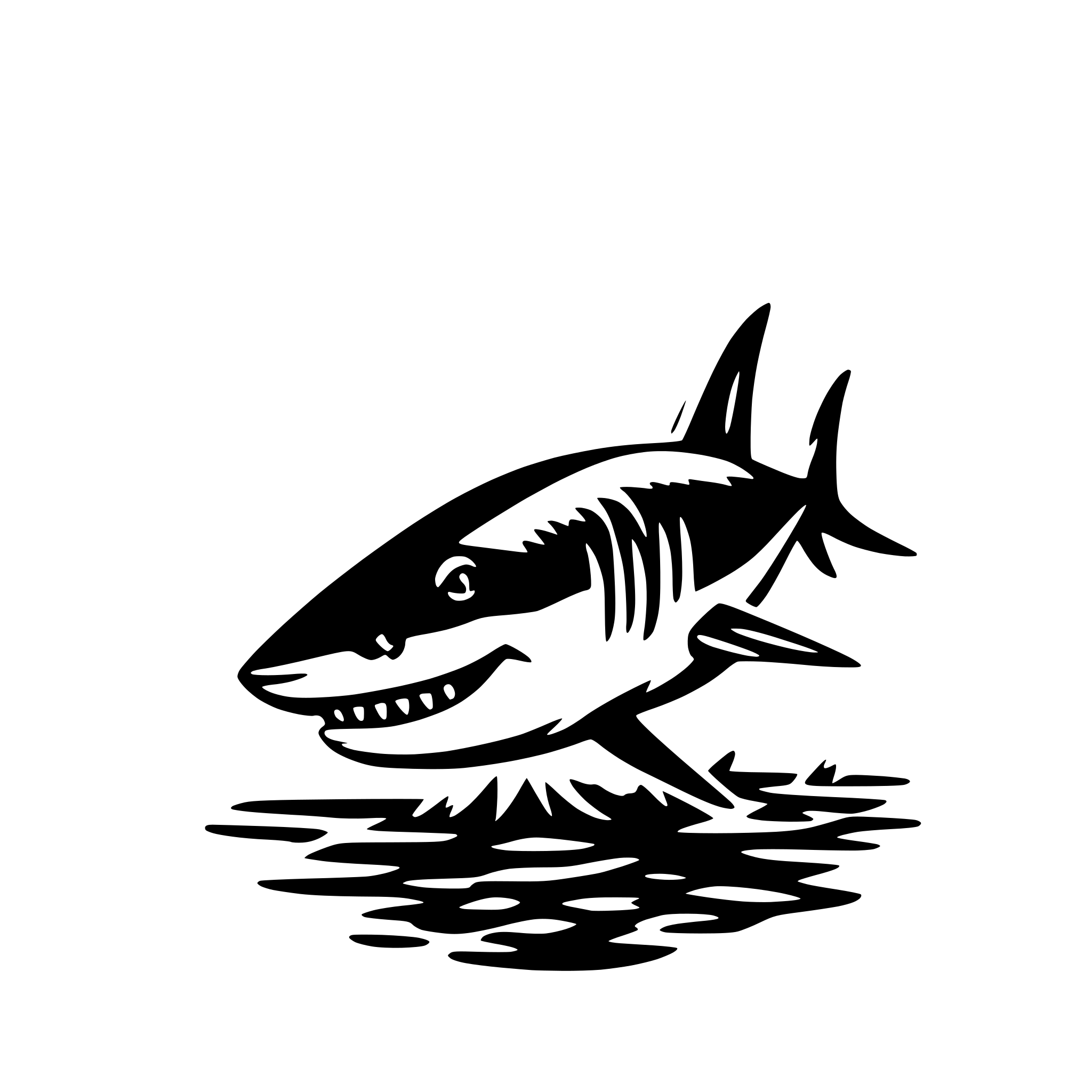 AI-generated SVG of 'shark with fin'