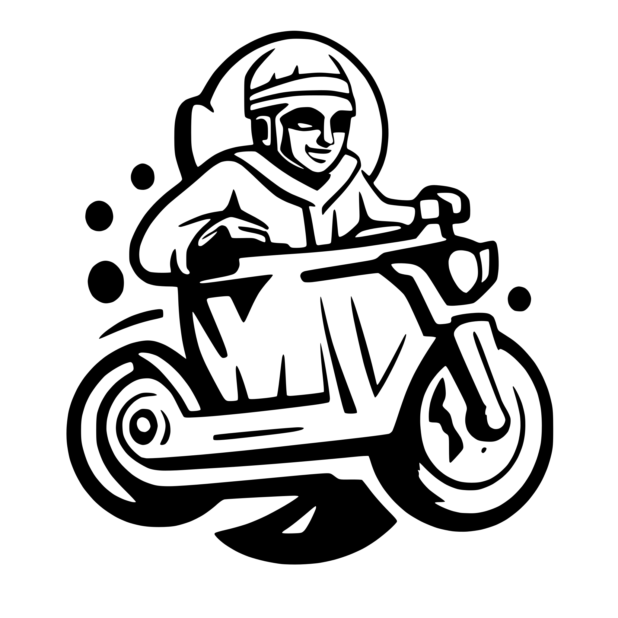 AI-generated SVG of a Pope riding a motorcycle