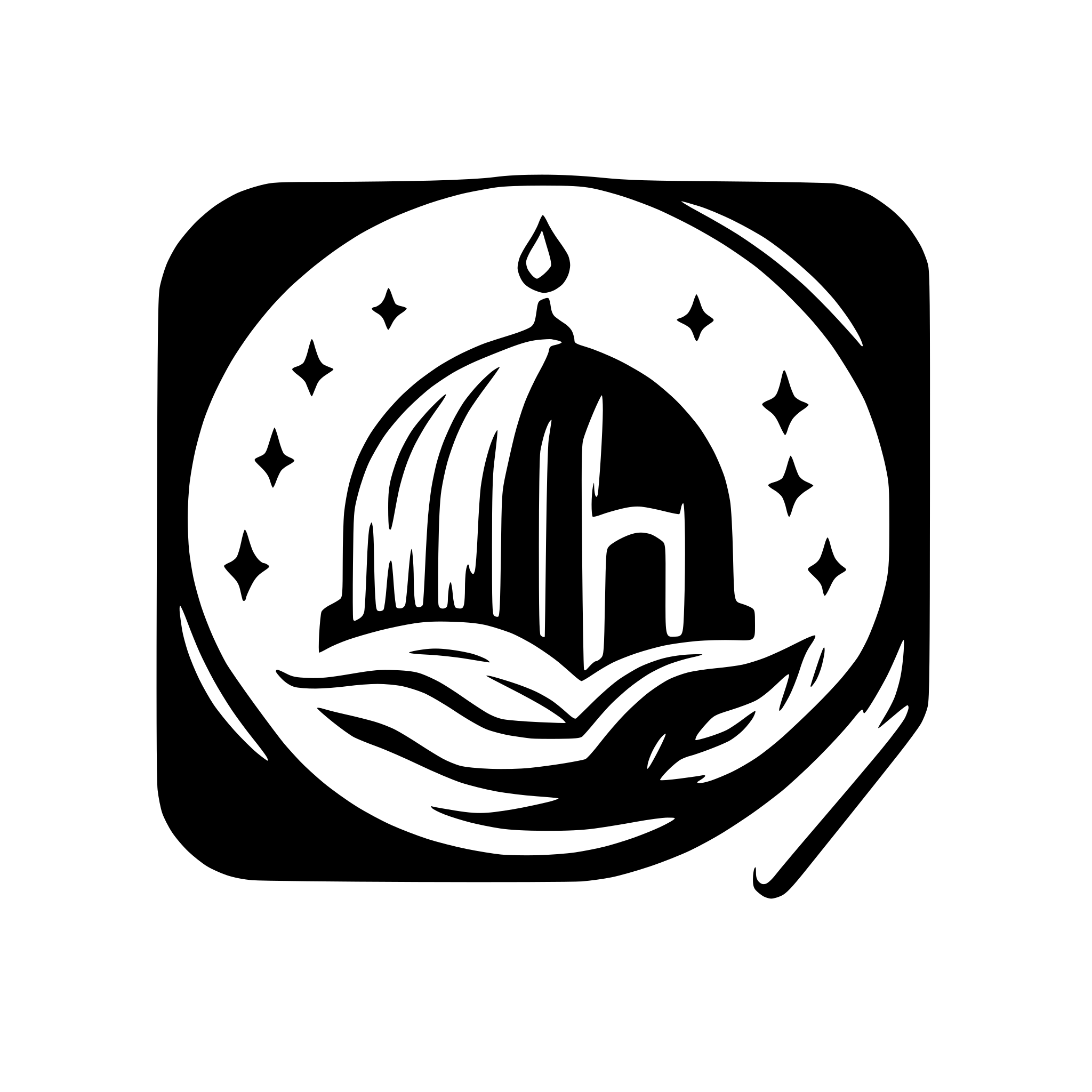 AI-generated SVG of a islamic quiz splash logo