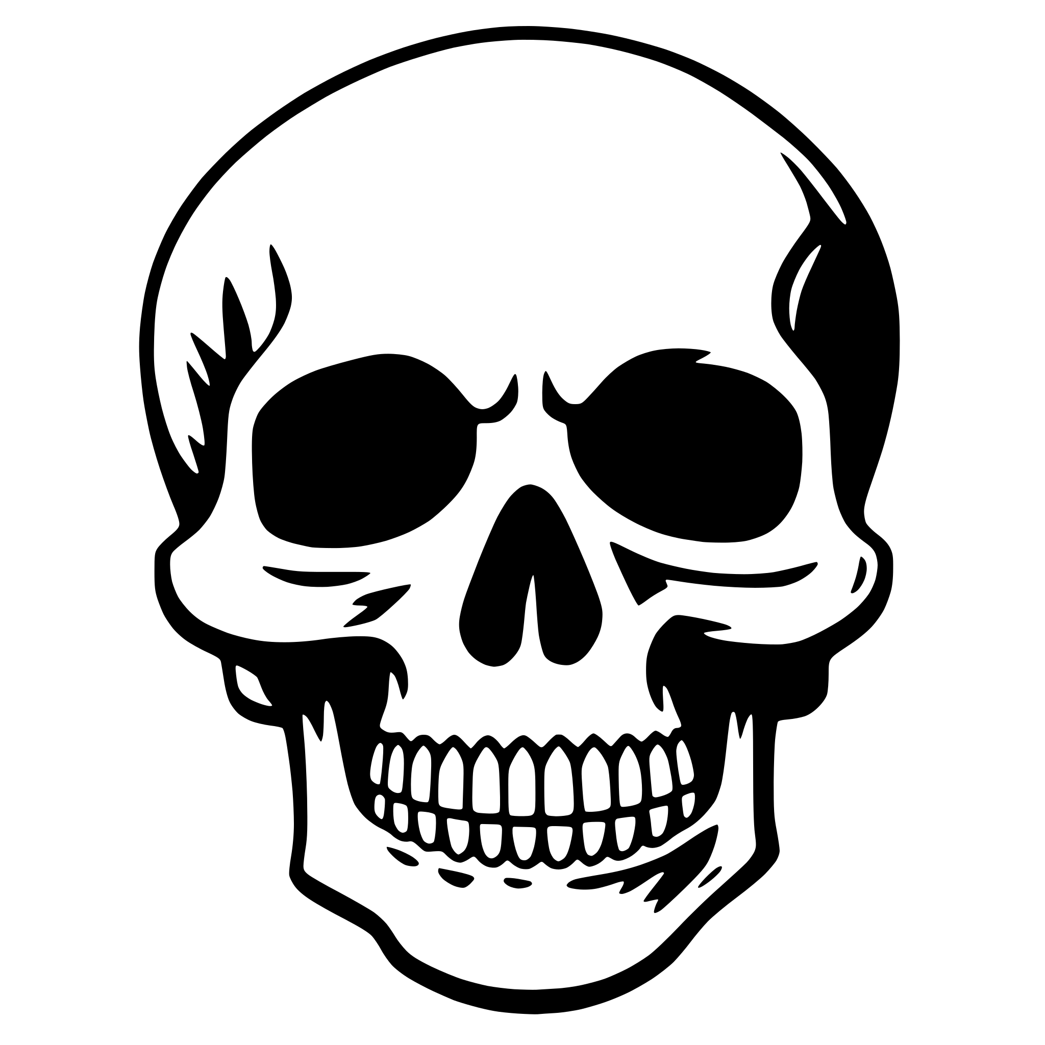 AI-generated SVG of a skull