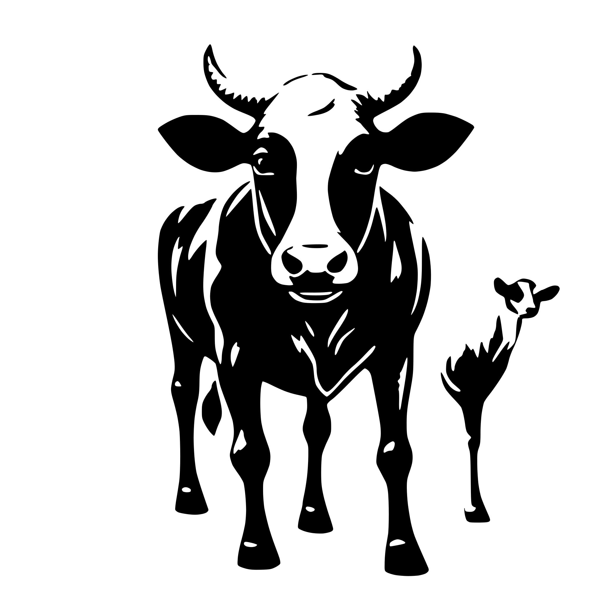 AI-generated SVG of a Vache