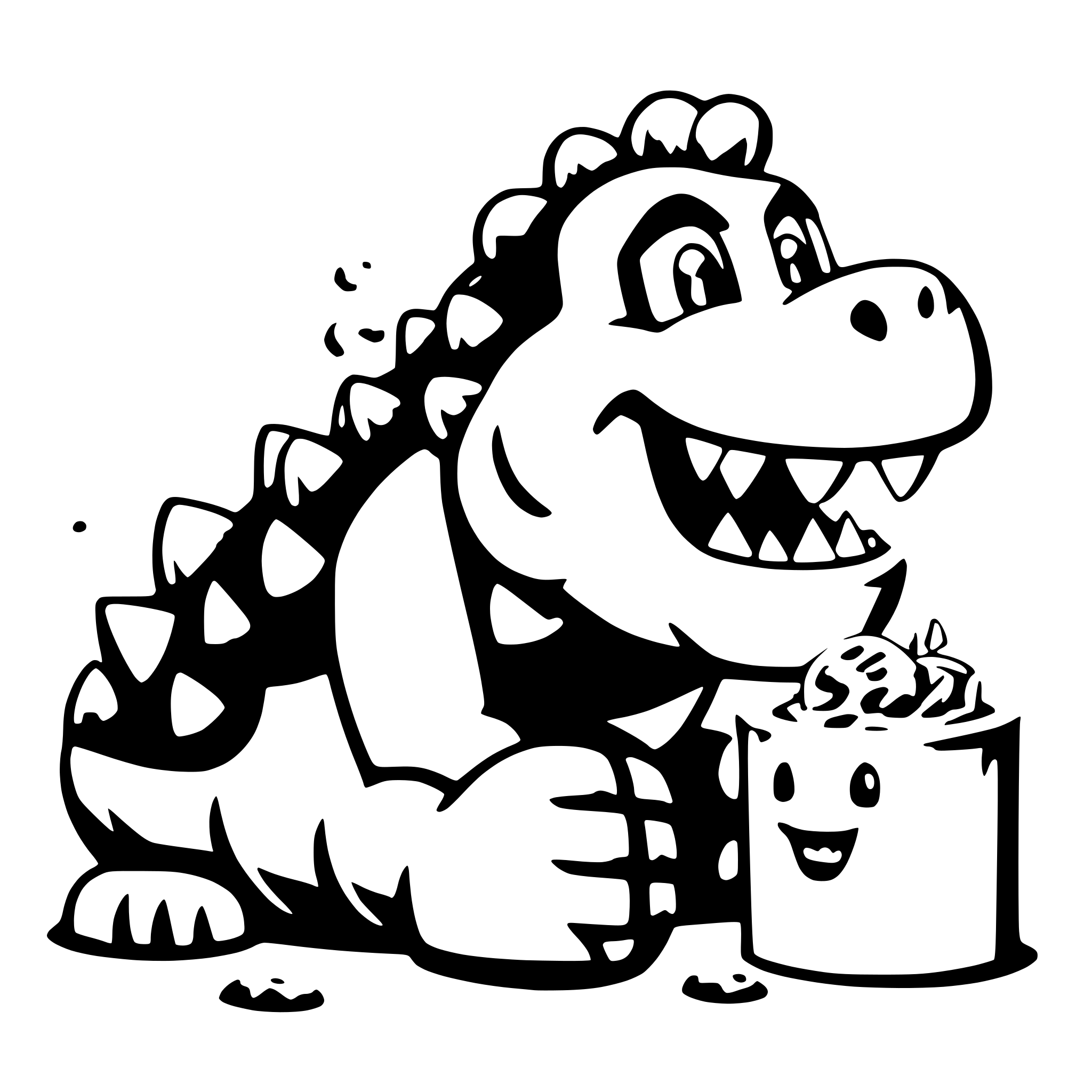 AI-generated SVG of a bowser eating mario