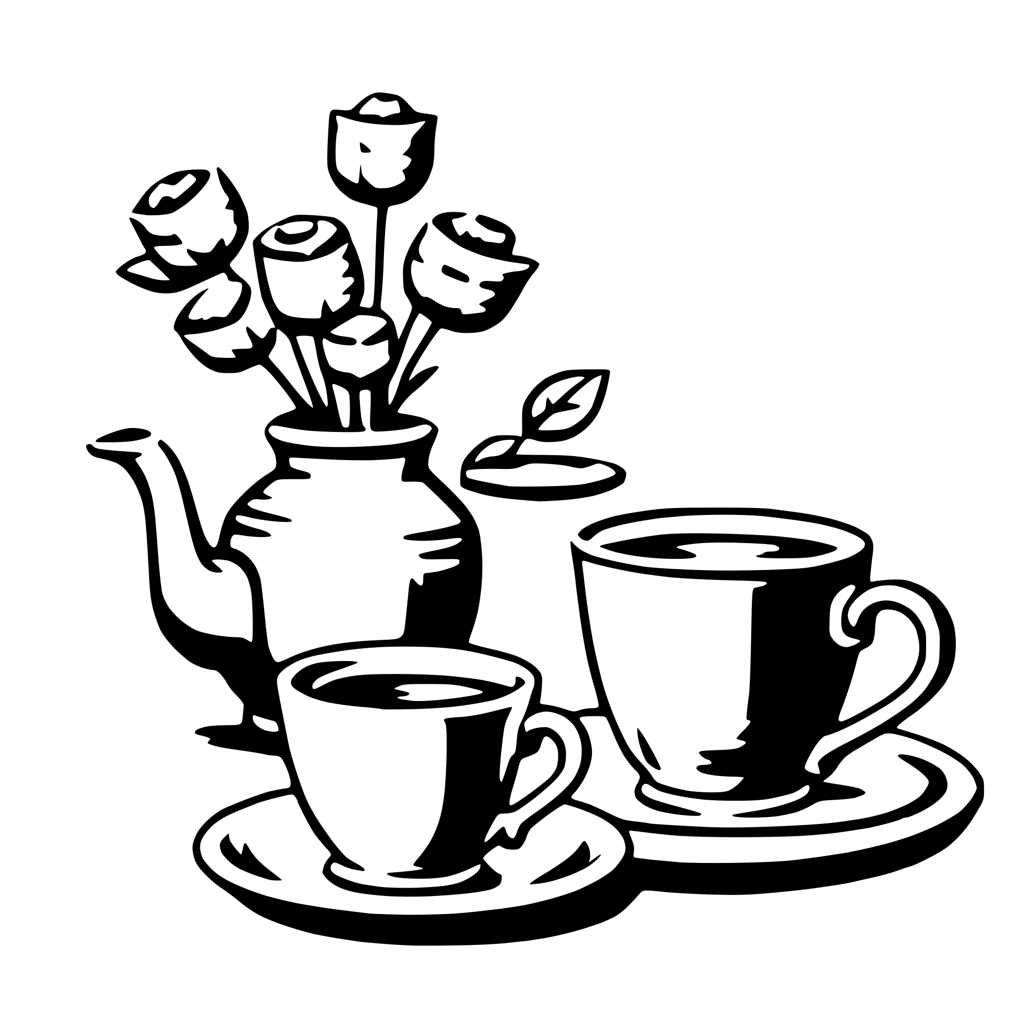 AI-generated SVG of 'romantic tea party'
