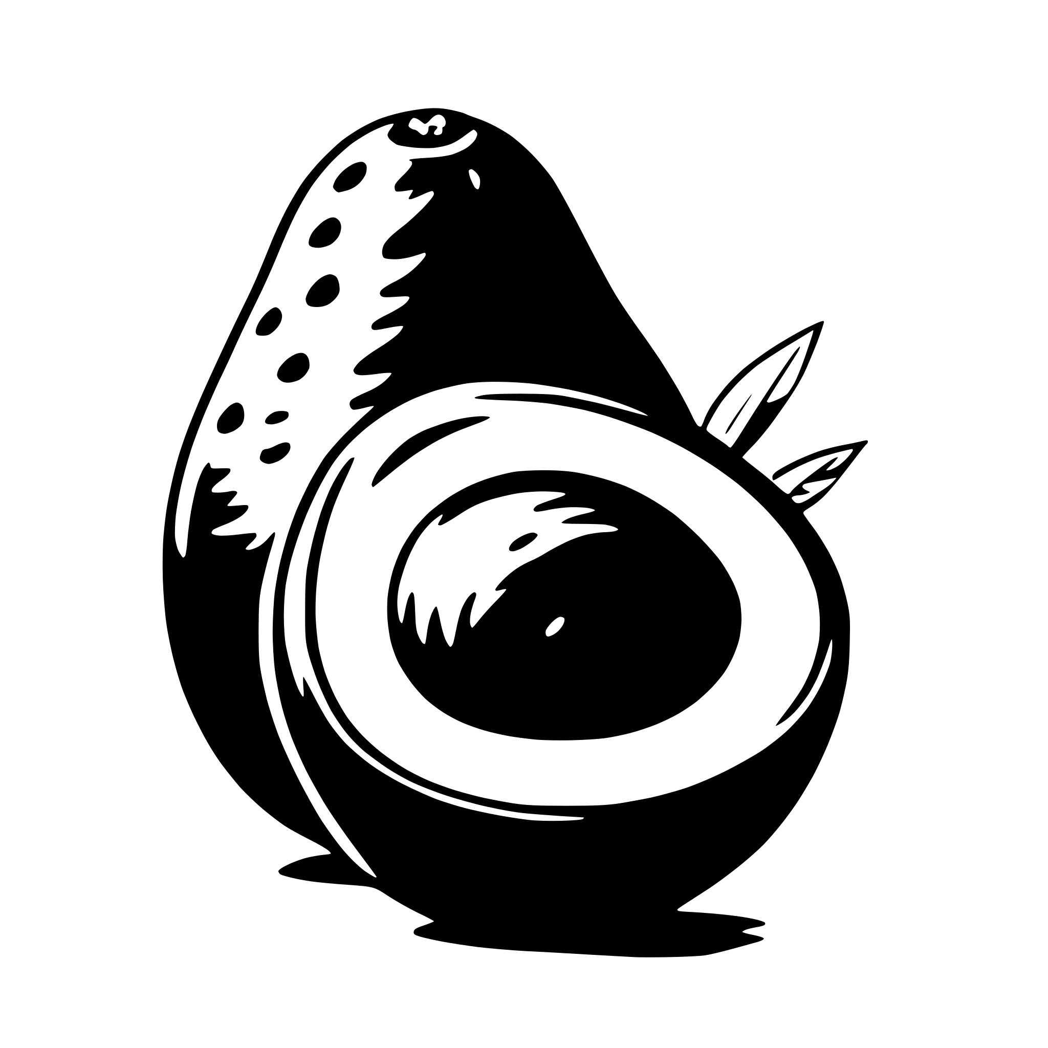 AI-generated SVG of a avocado