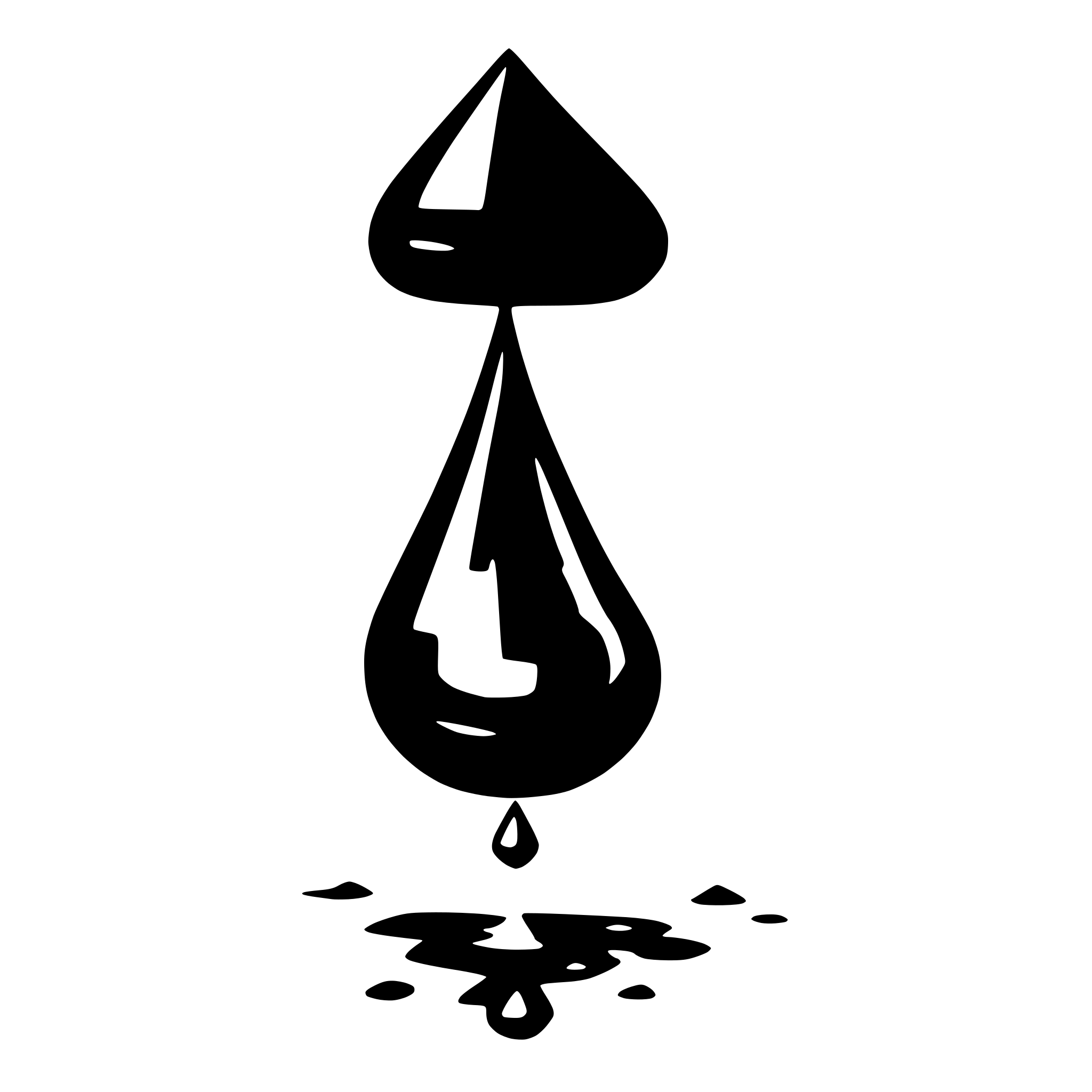 AI-generated SVG of a a drop of glue falling on a crack