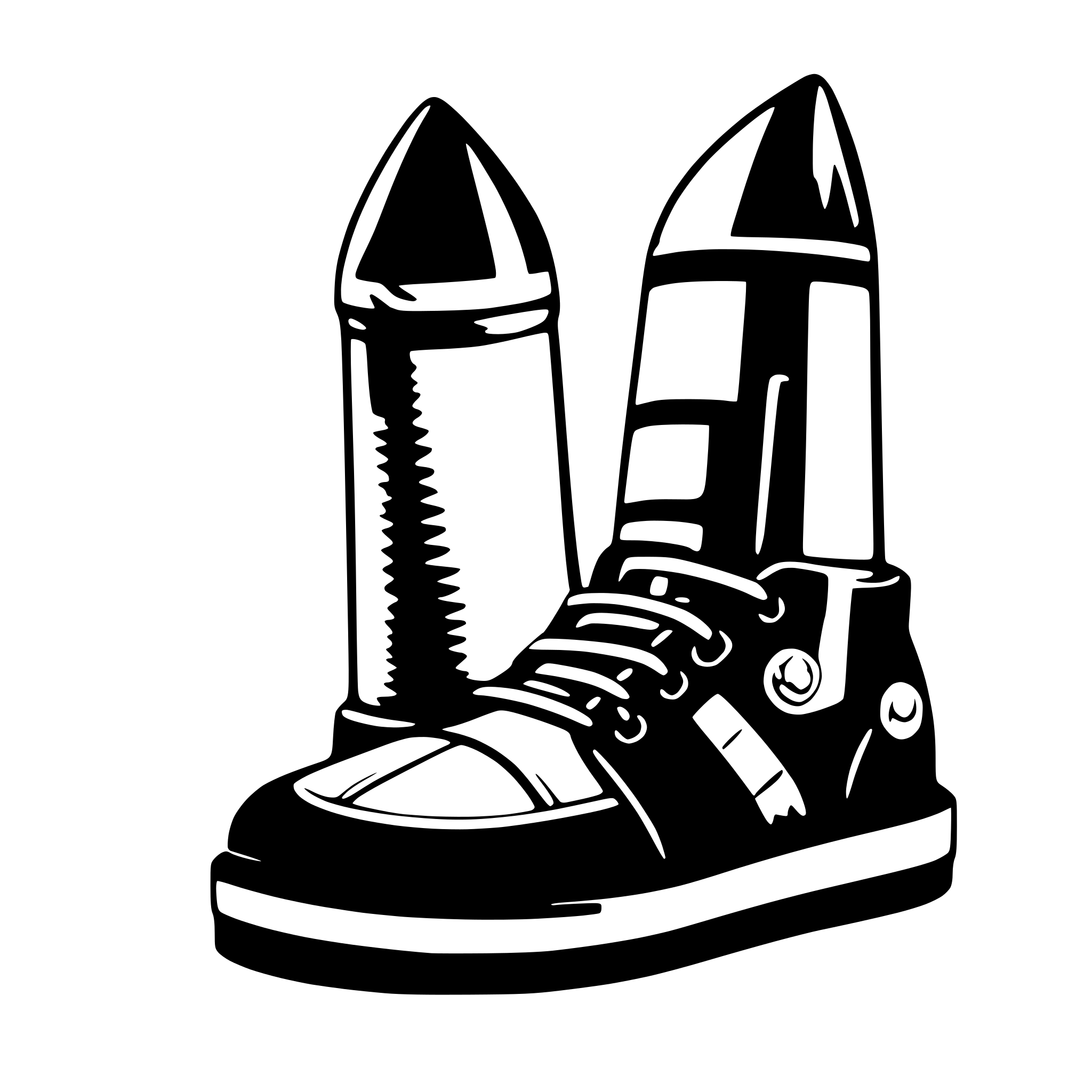 AI-generated SVG of 'sneakers with rocket propulsion'
