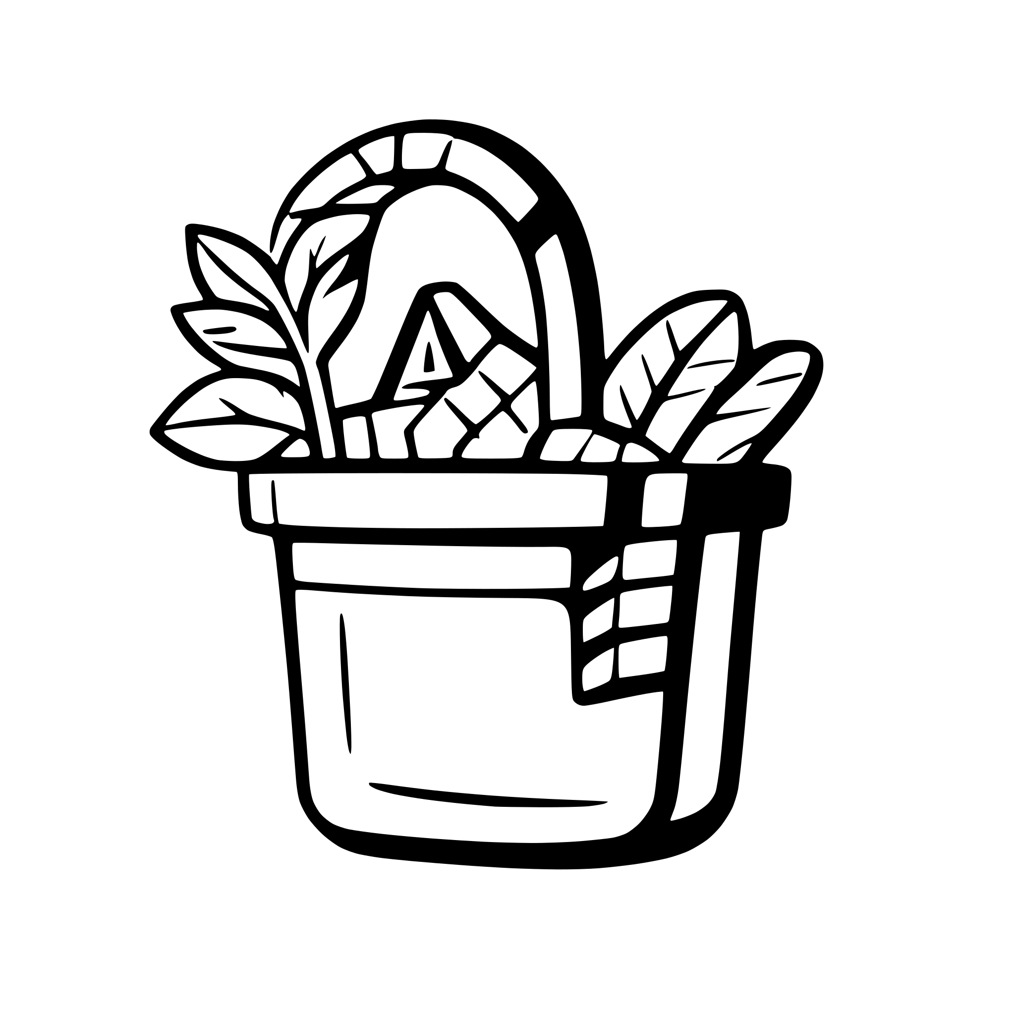 AI-generated SVG of a Letter A with a basket collects letters of the alphabet
