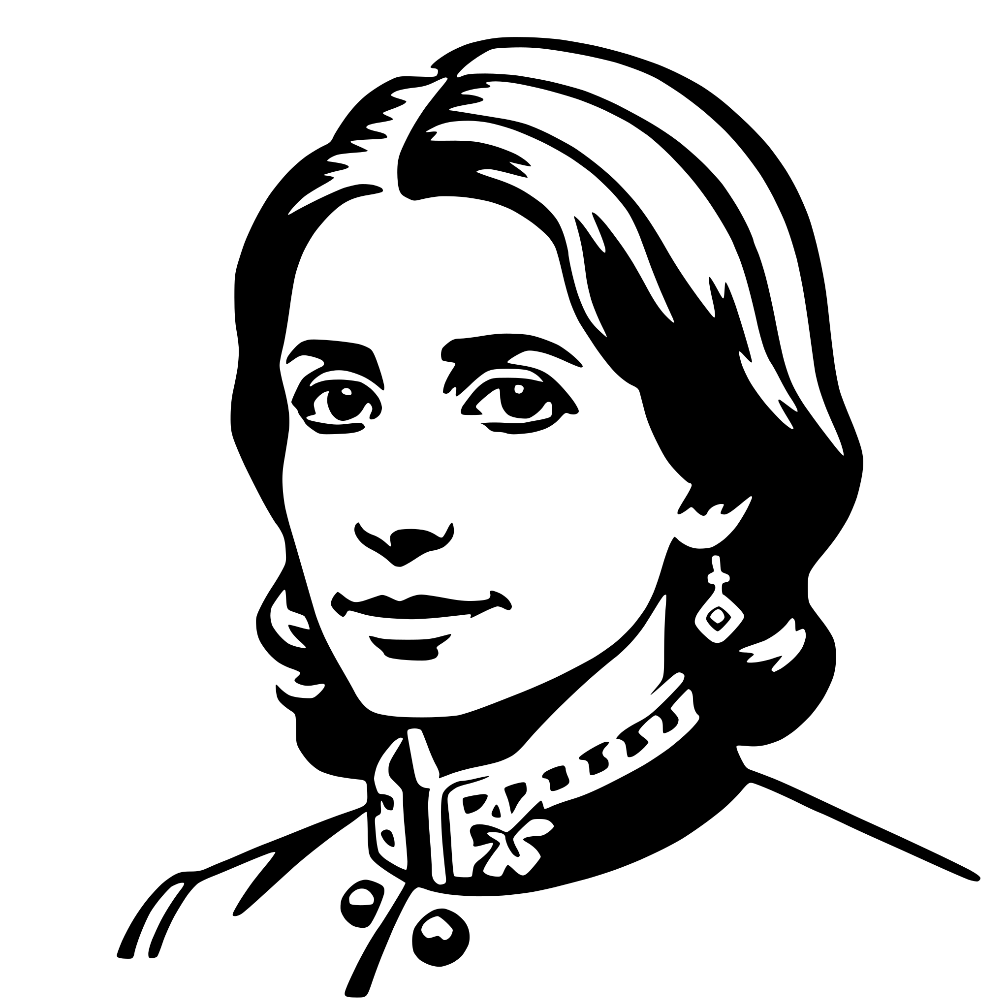 AI-generated SVG of 'clara barton'