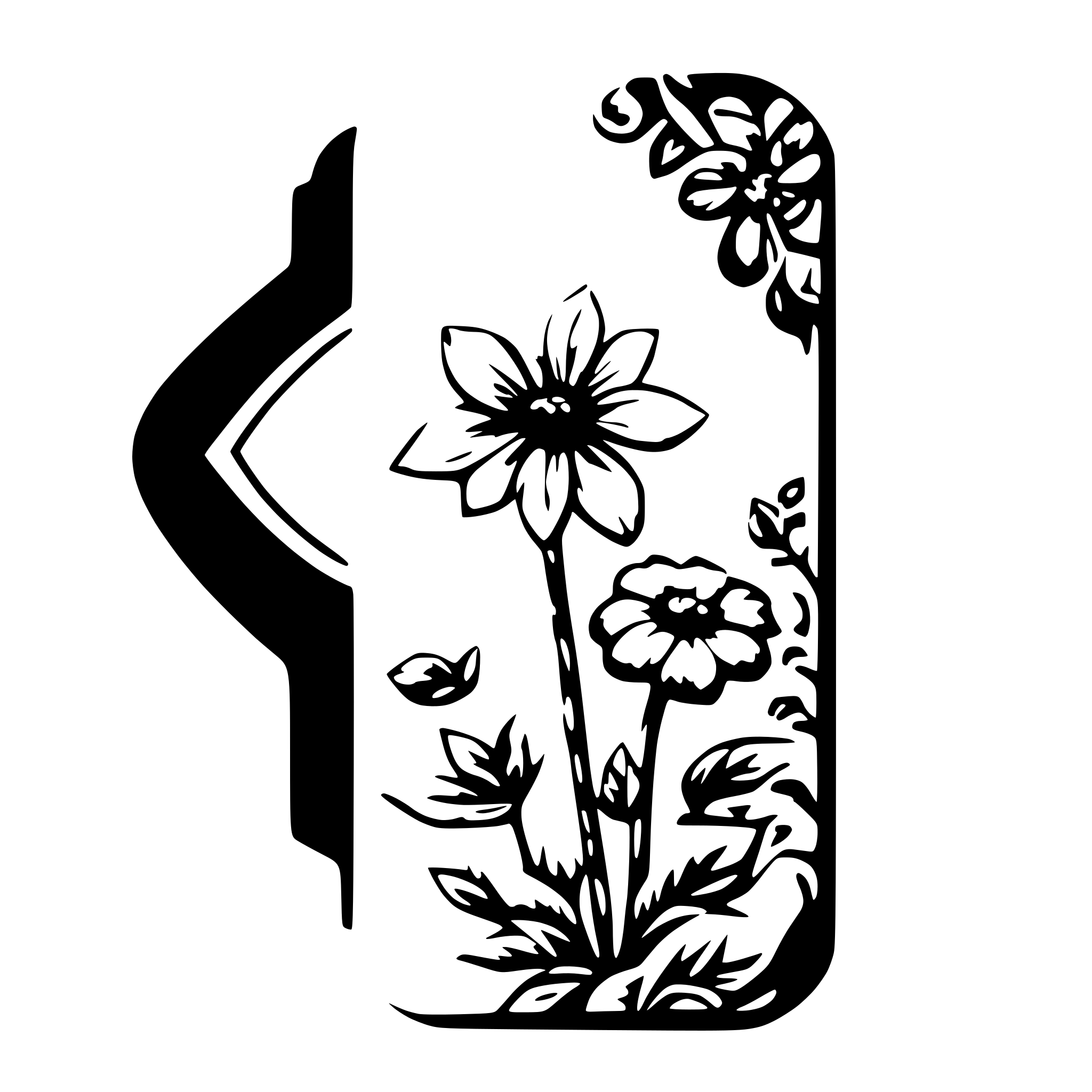 AI-generated SVG of a girly bookmark designs