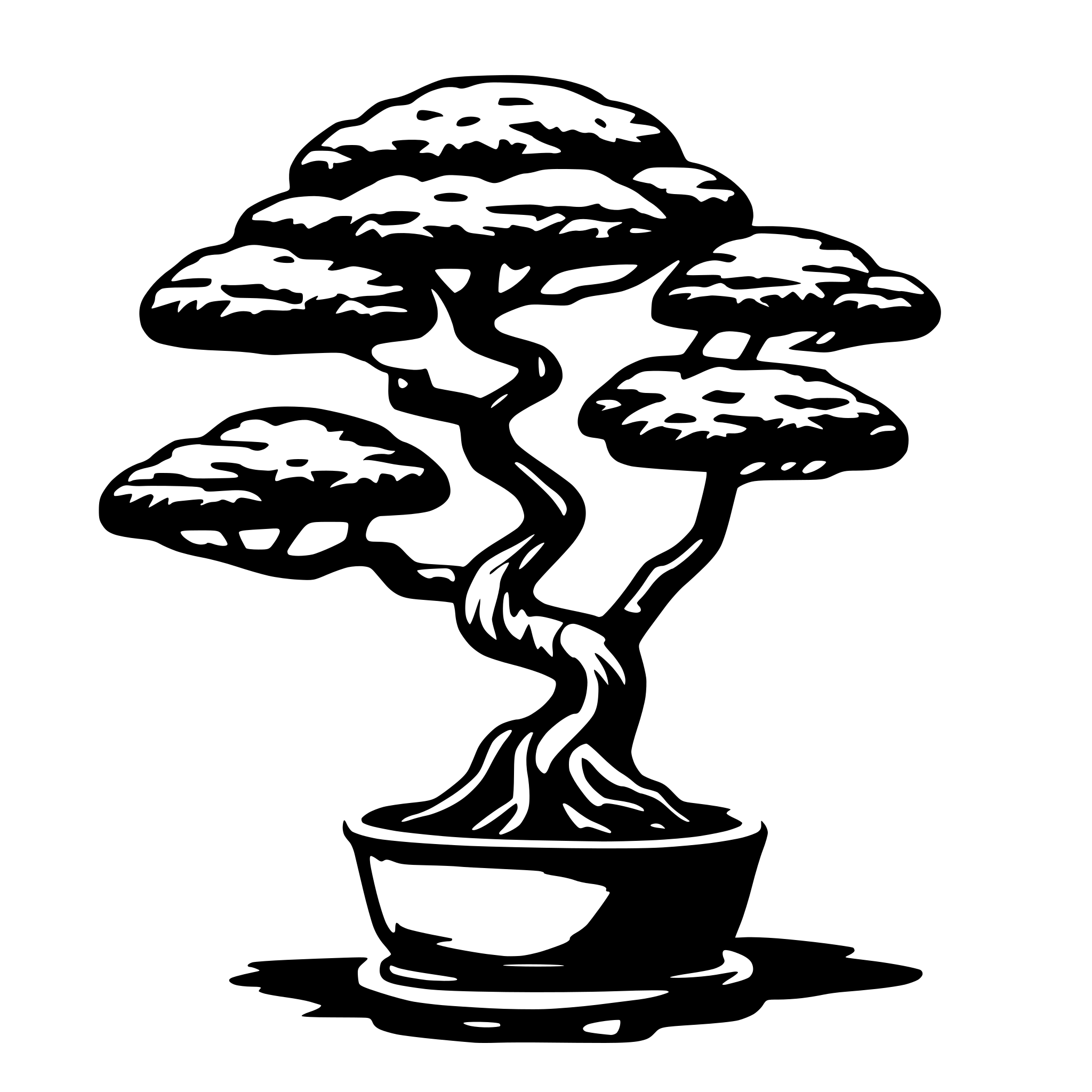 AI-generated SVG of 'bonsai'
