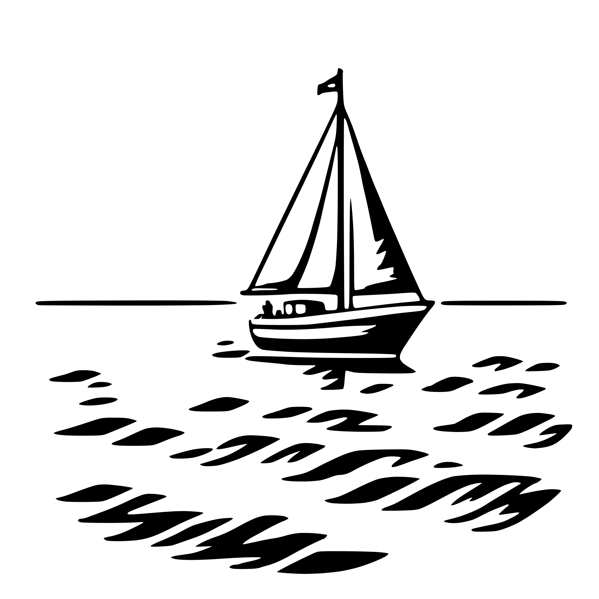 AI-generated SVG of a sailing into sunset