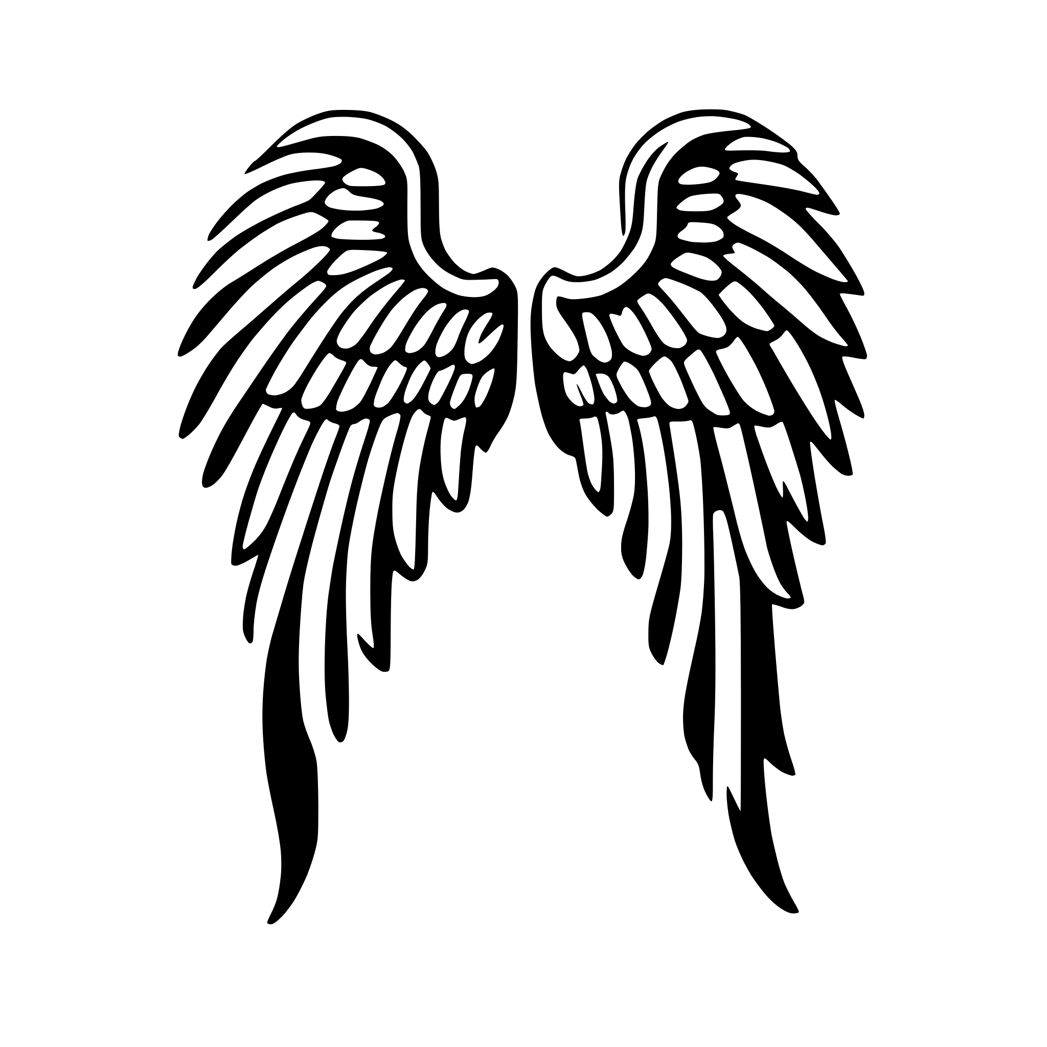 AI-generated SVG of 'angel wings'