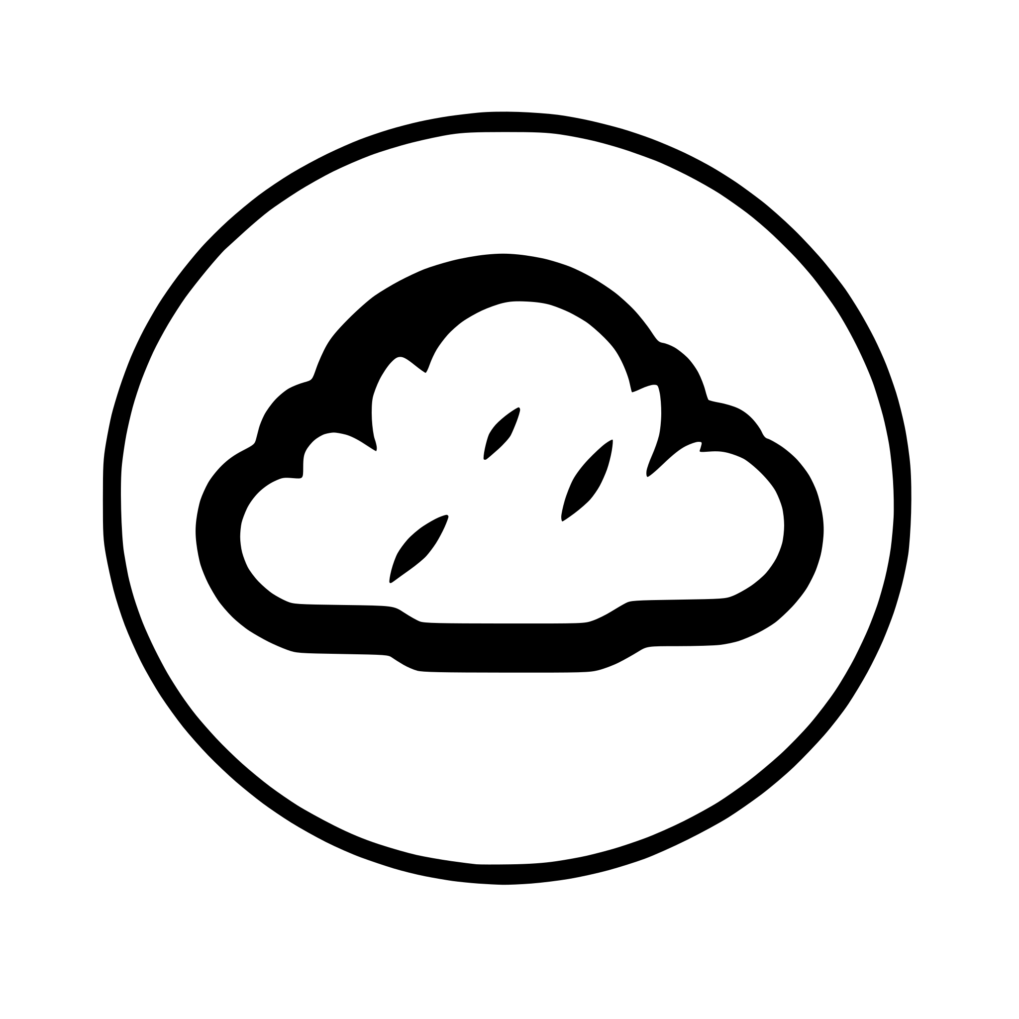 AI-generated SVG of a Simple cloud icon with outline only and abstract lines breaking apart the solid cloud