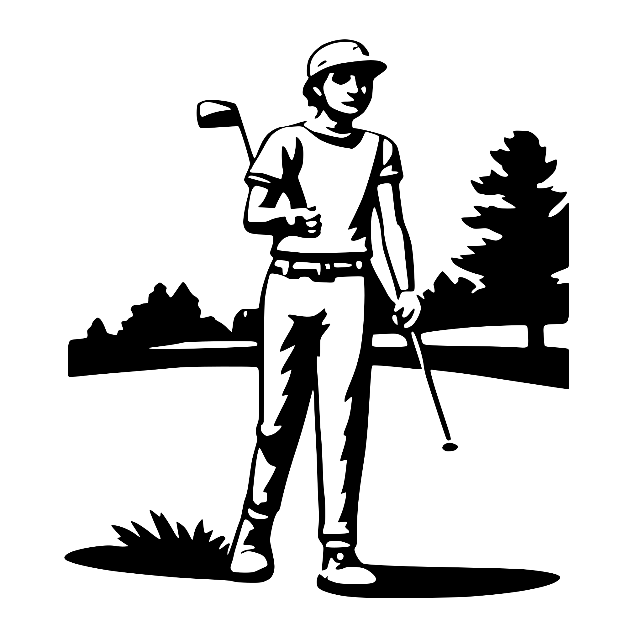 AI-generated SVG of a golfer