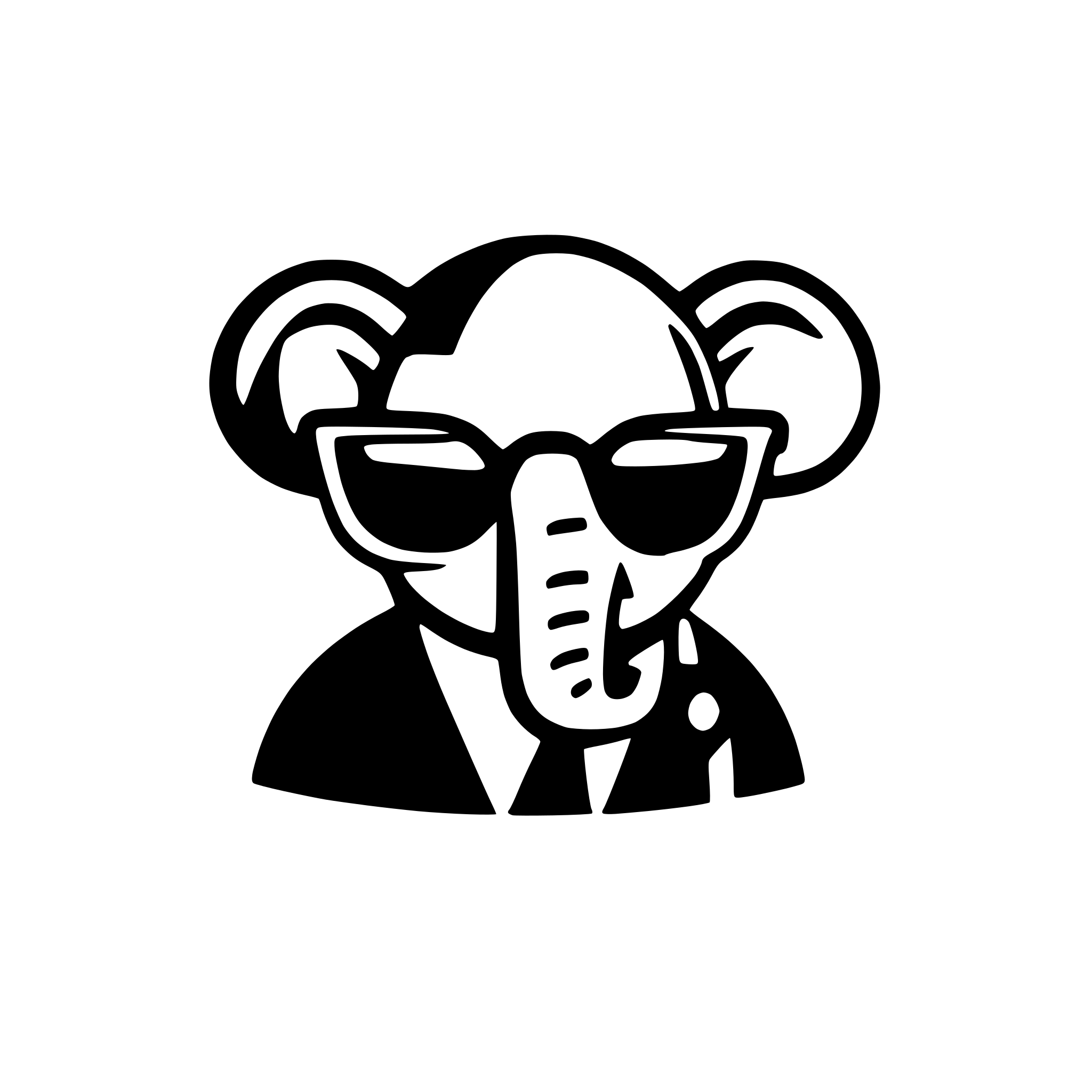 AI-generated SVG of a Fontawersome icon of an elephant with glasses