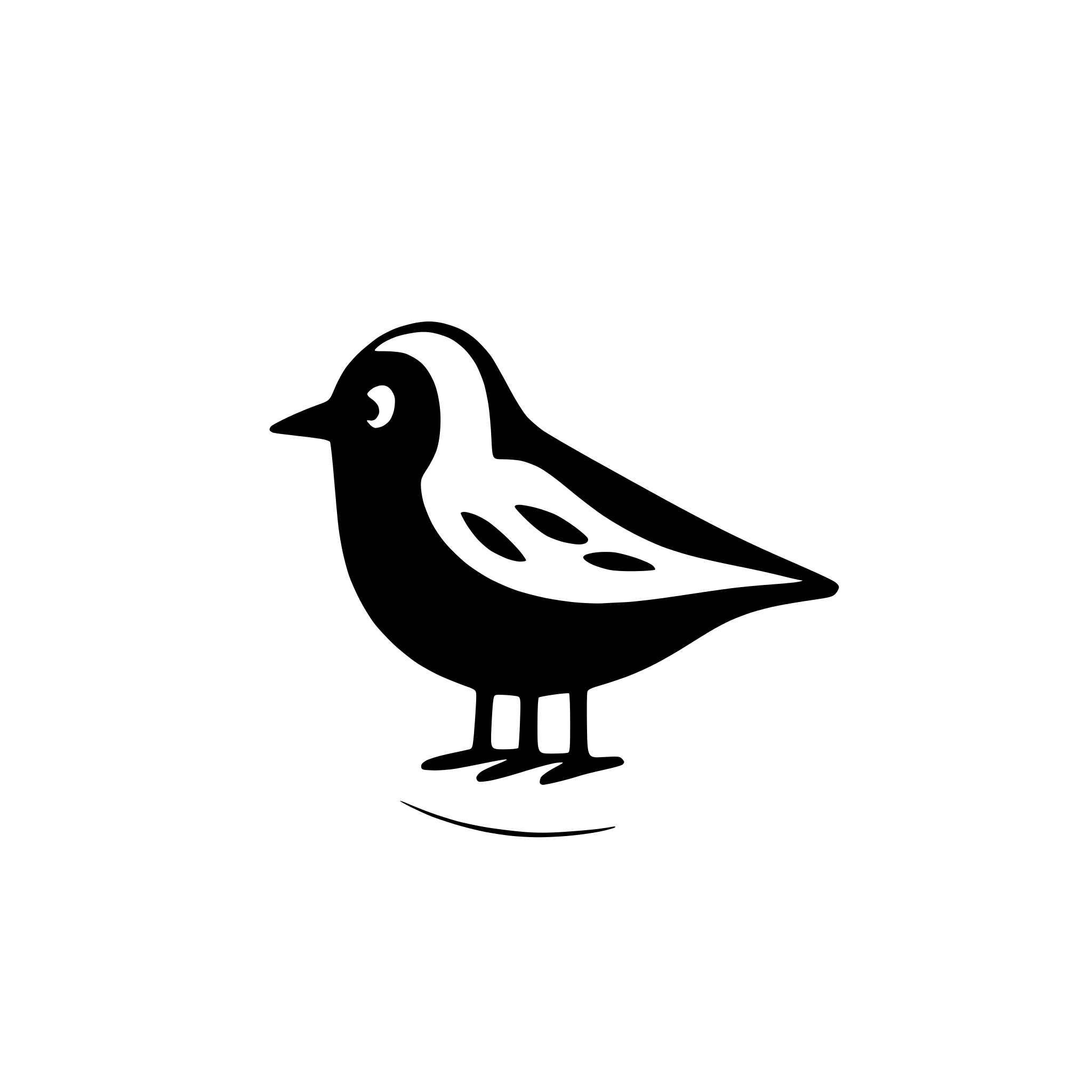 AI-generated SVG of a Bird in "Iittala birds by Toikka" style