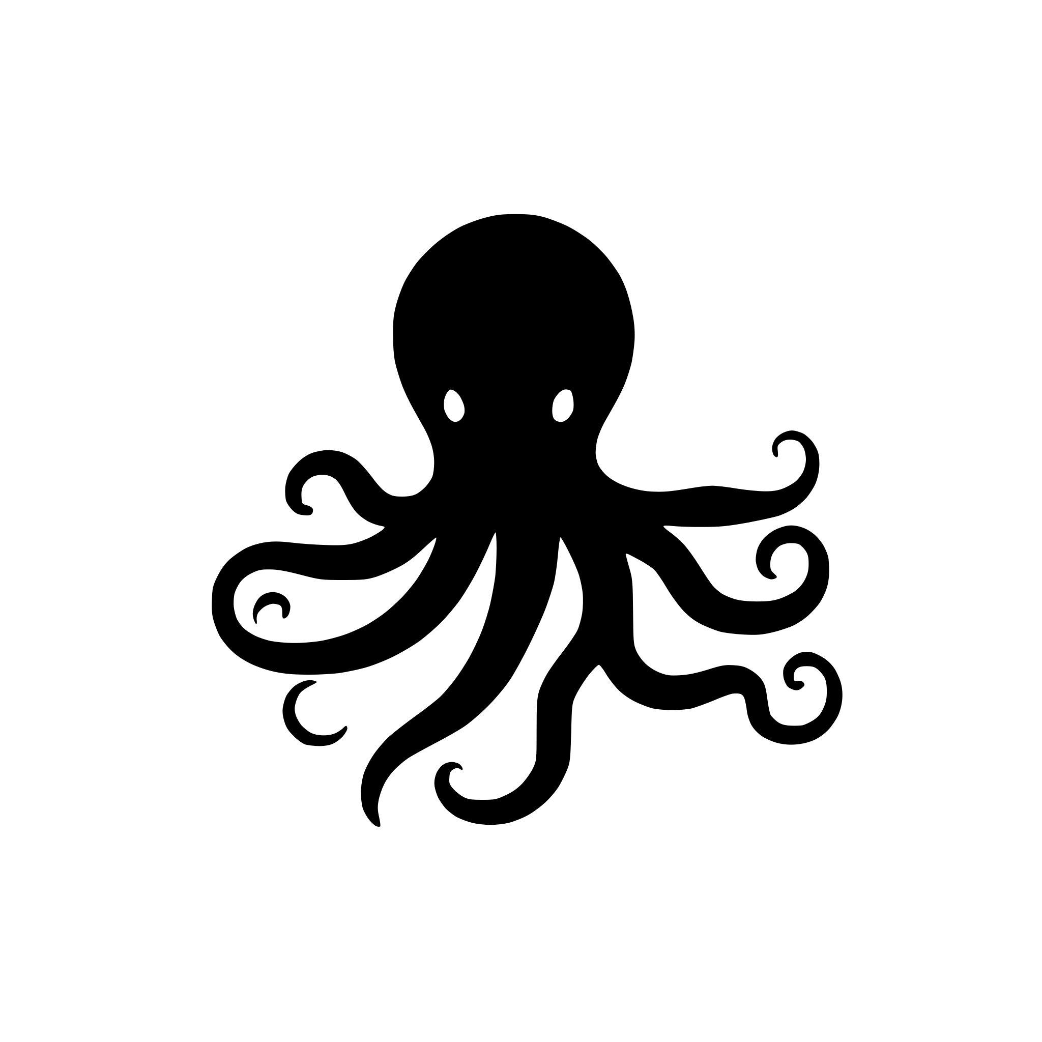 AI-generated SVG of 'octopus with swirling tentacles'
