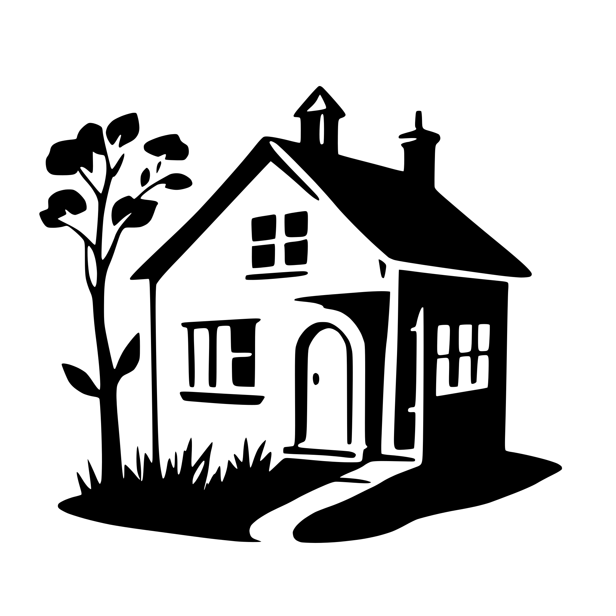 AI-generated SVG of 'rustic cottage'