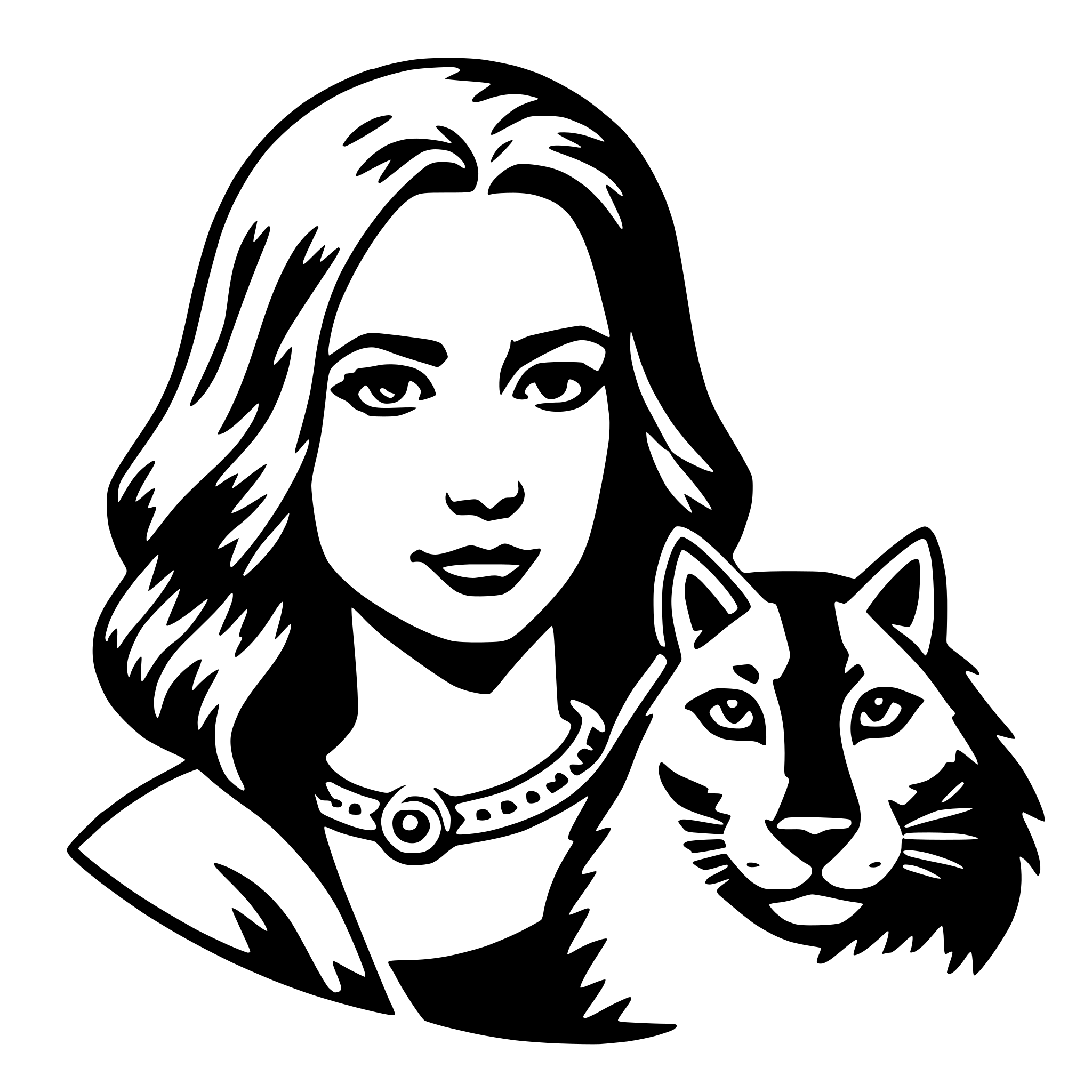 AI-generated SVG of a skadi