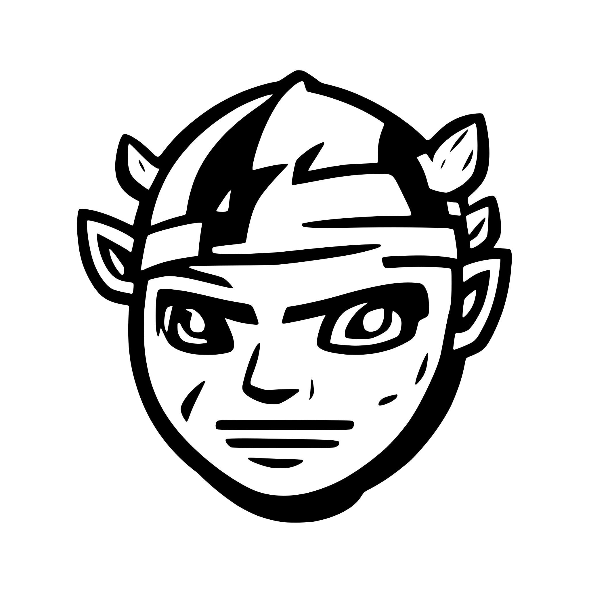 AI-generated SVG of 'orc head'