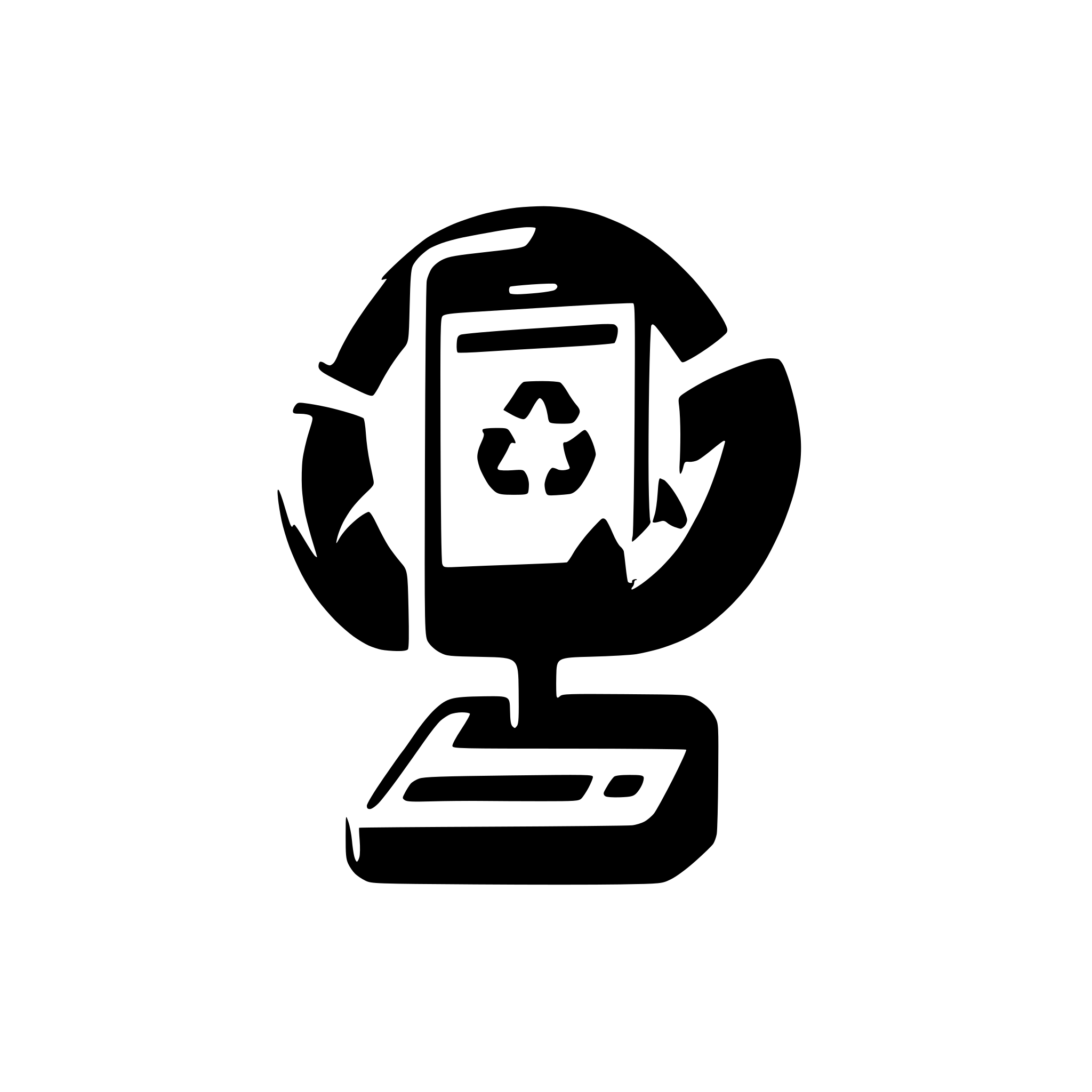 AI-generated SVG of a A iphone inside a green recycle sign green