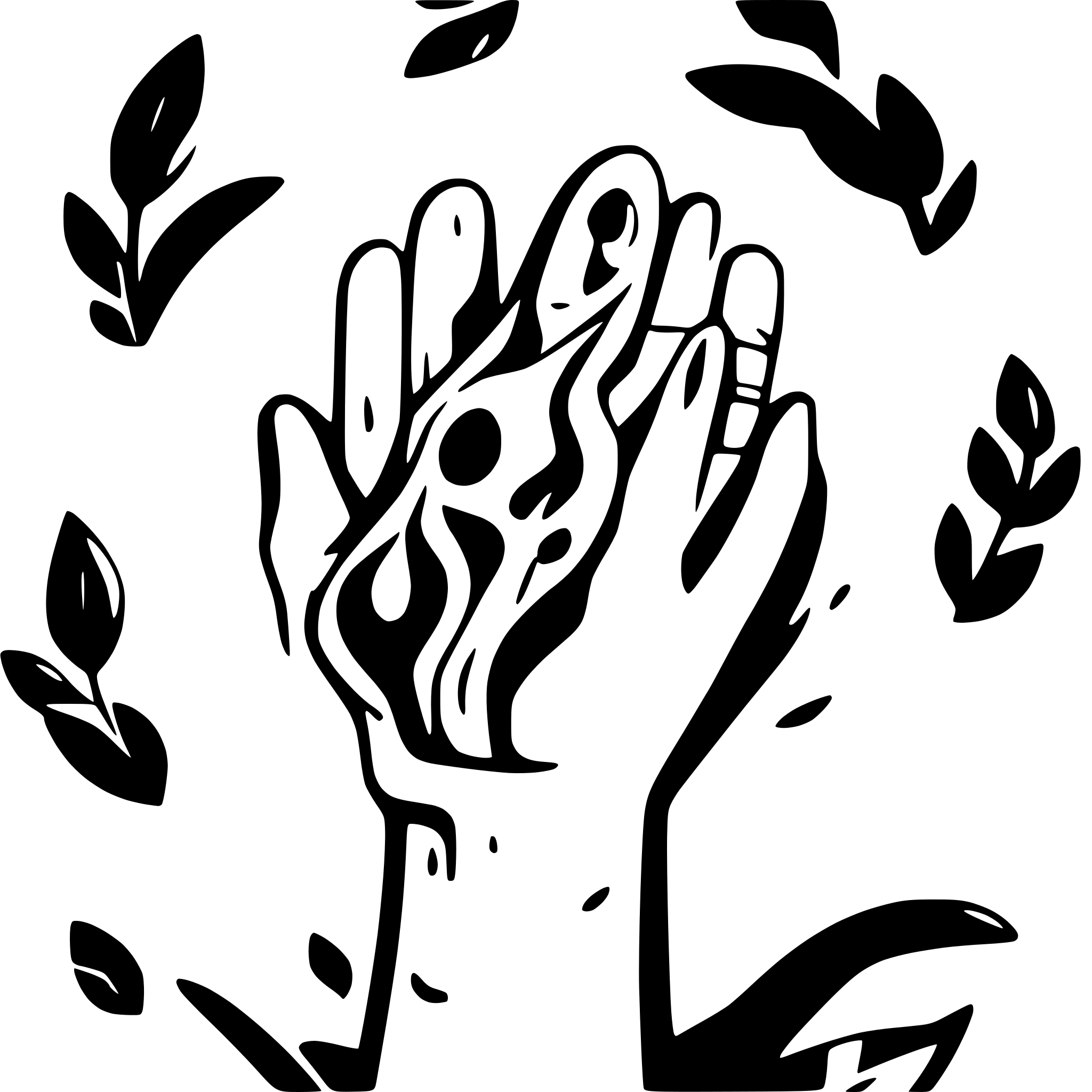 AI-generated SVG of 'bloody hand'