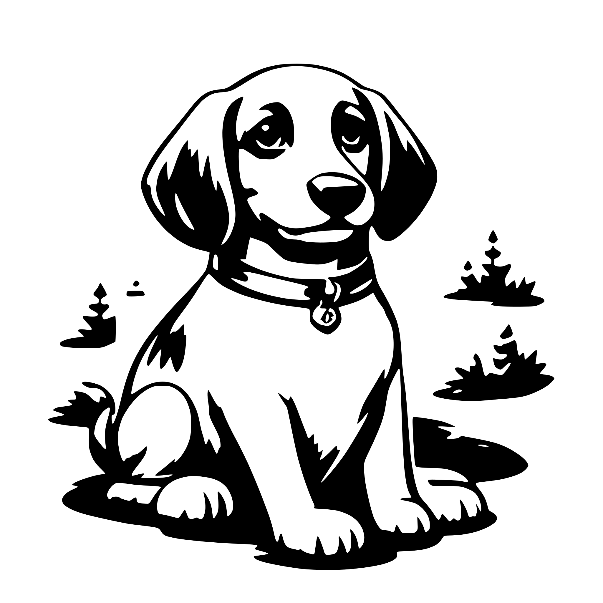 AI-generated SVG of a a cute dog