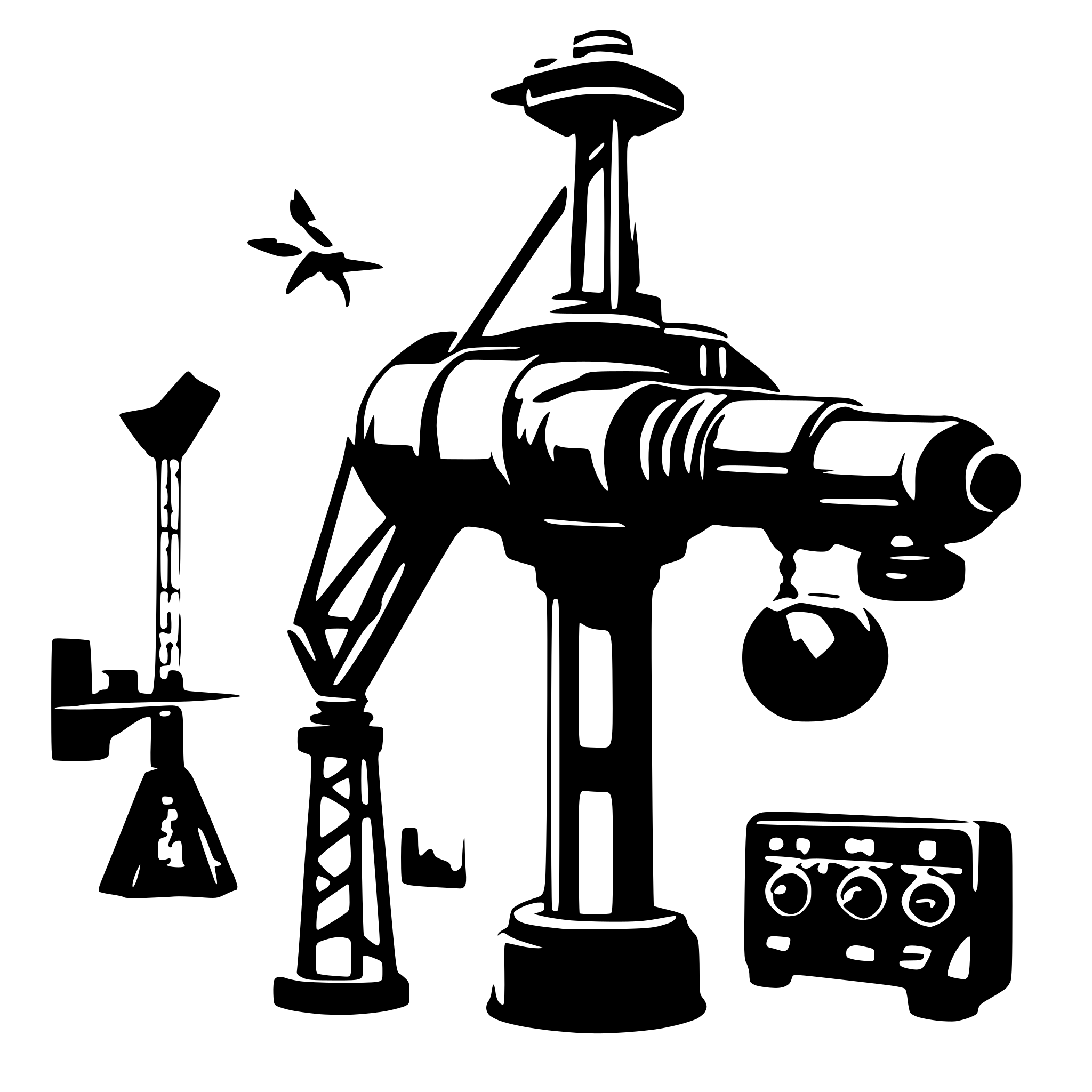 AI-generated SVG of 'crane control joystic'