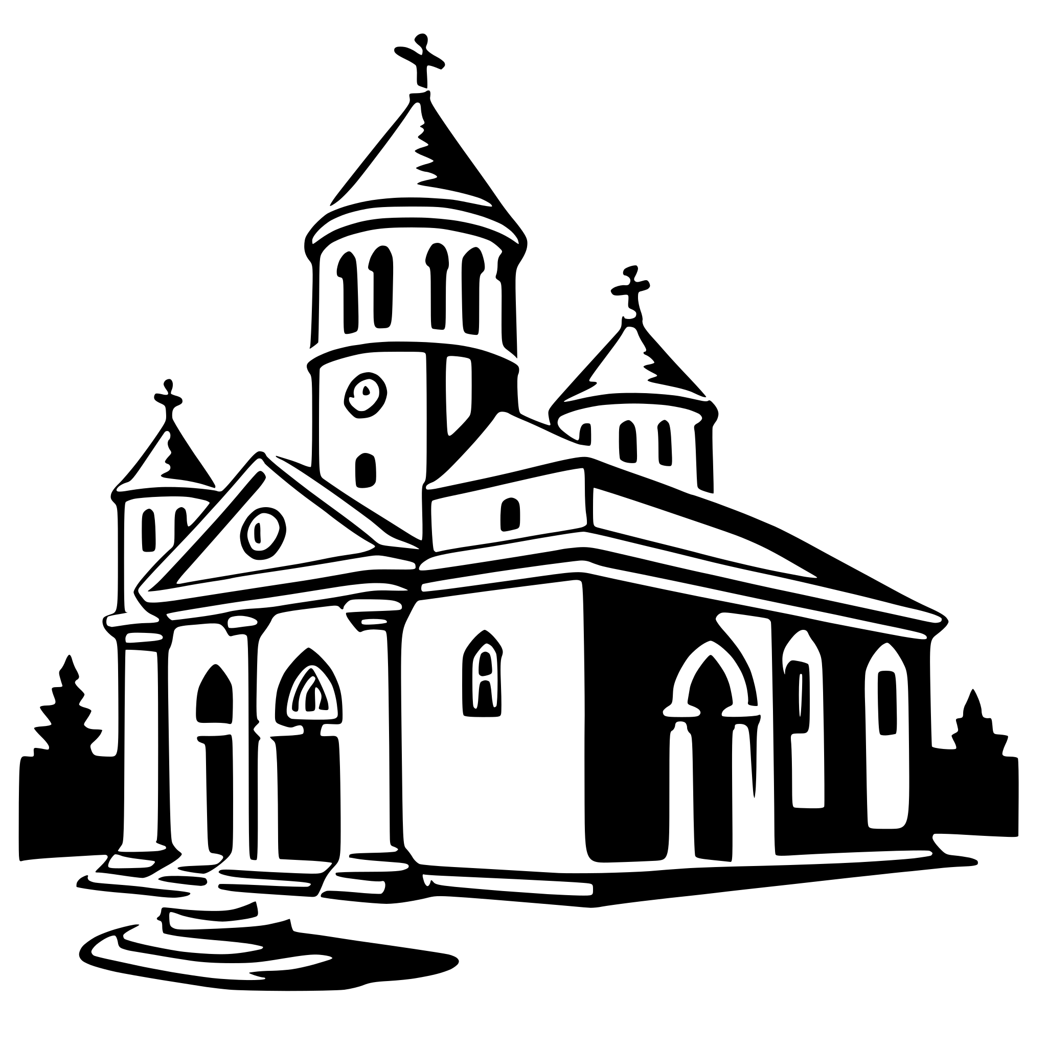 AI-generated SVG of 'mark's basilica'