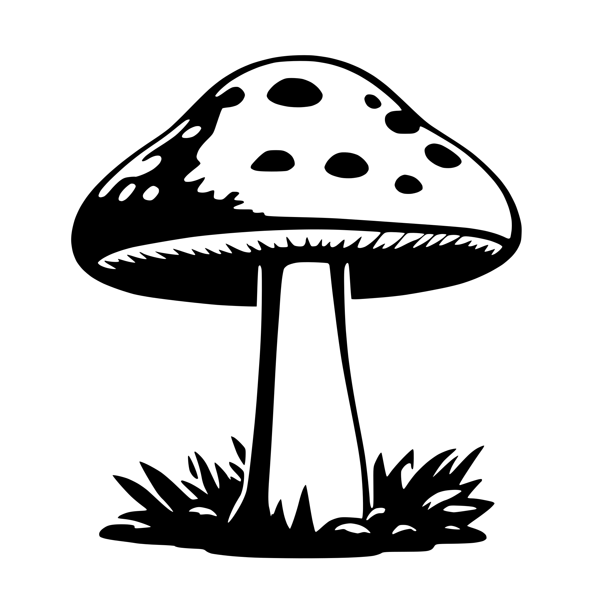 AI-generated SVG of a mushroom minimalistic