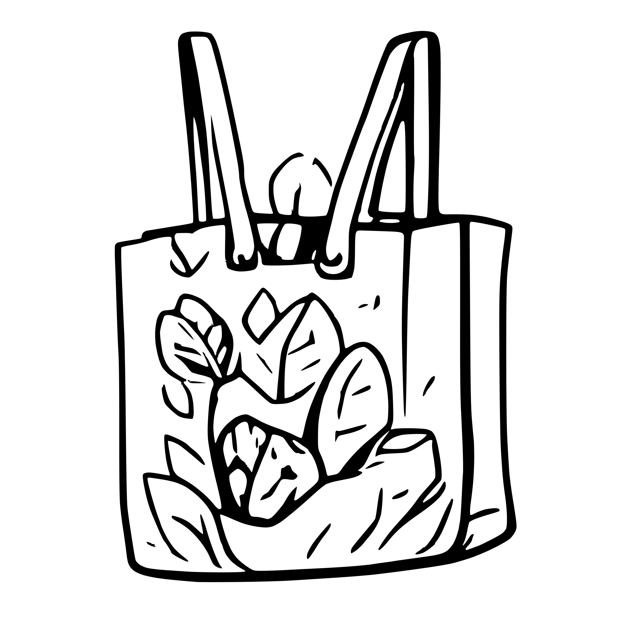 AI-generated SVG of 'mesh bag with groceries'