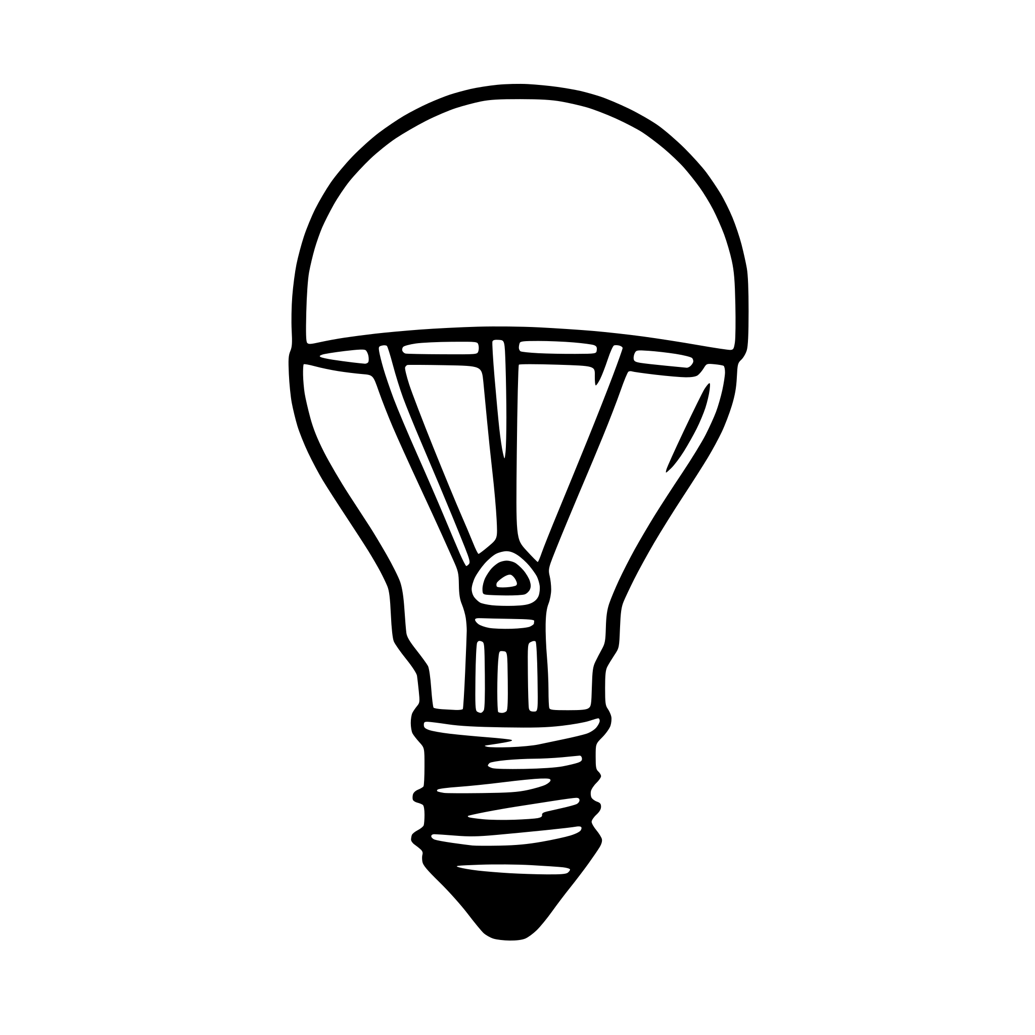 AI-generated SVG of 'Light bulb with one line'