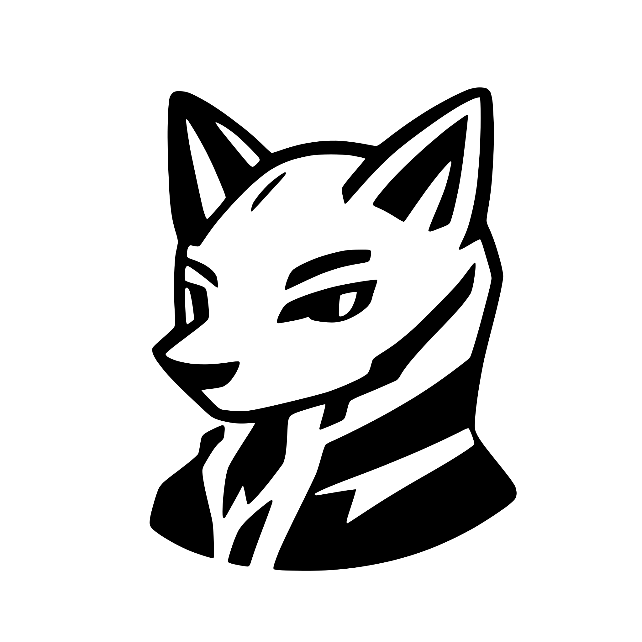 AI-generated SVG of 'fox male head'