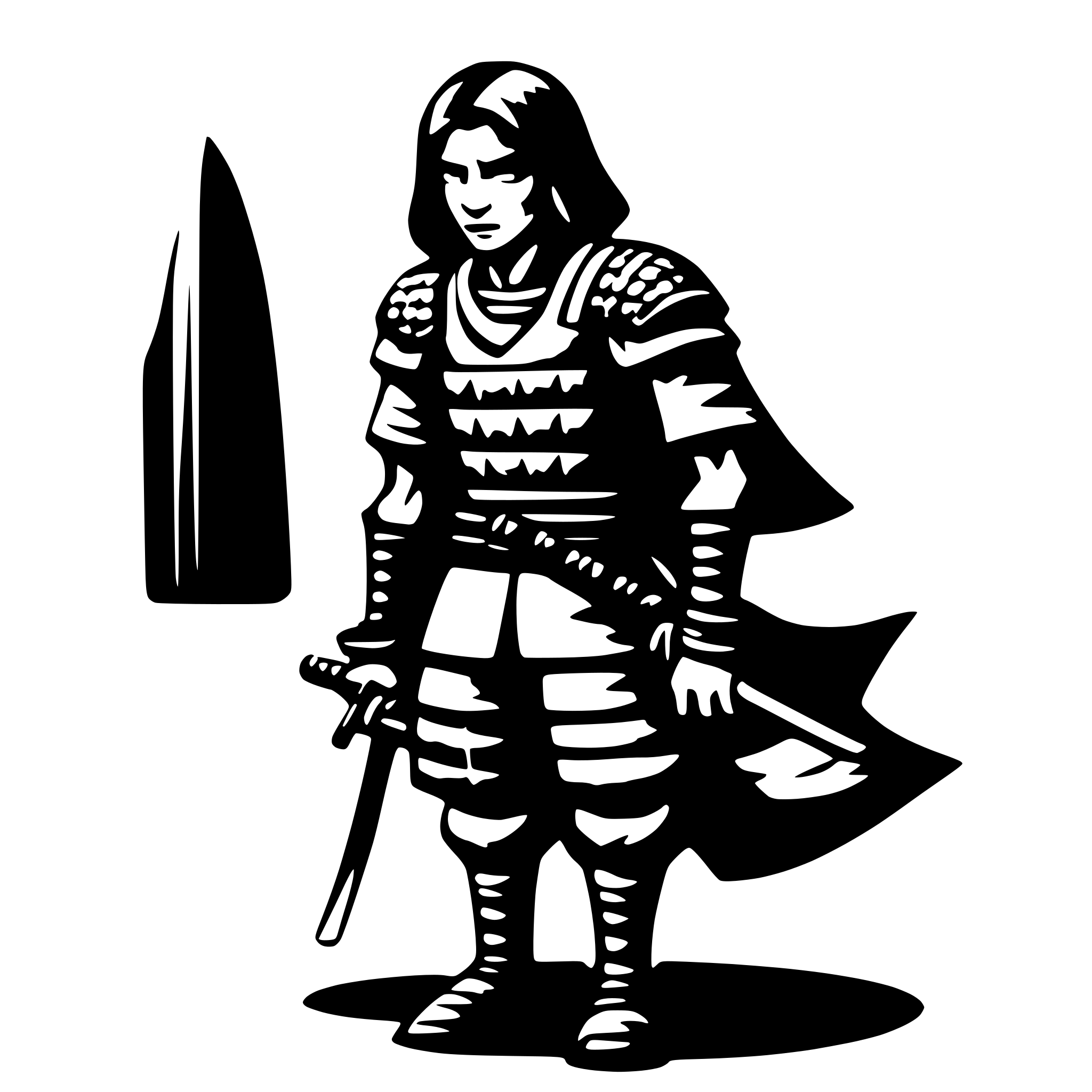 AI-generated SVG of a samurai