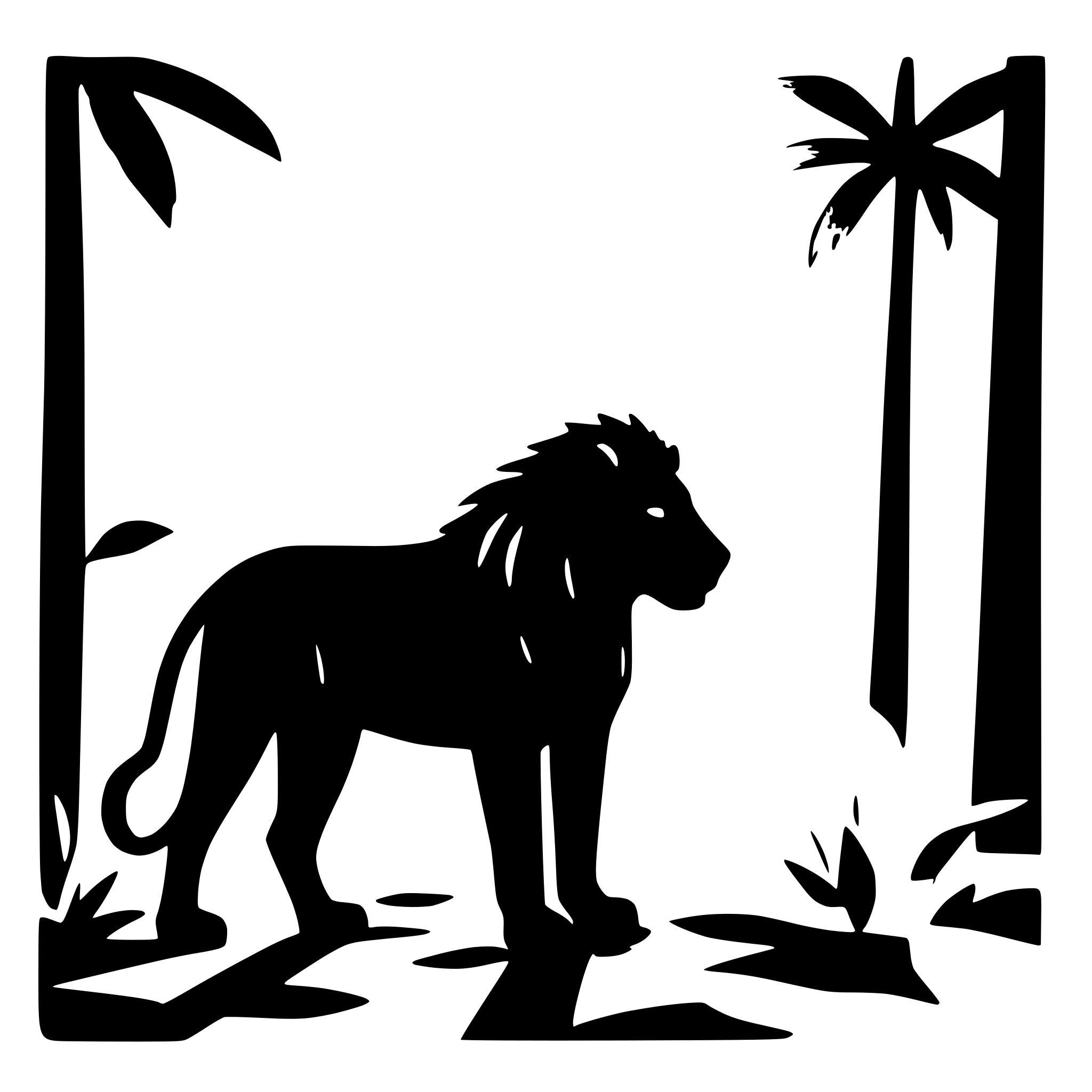 AI-generated SVG of 'Lion in Jungle'