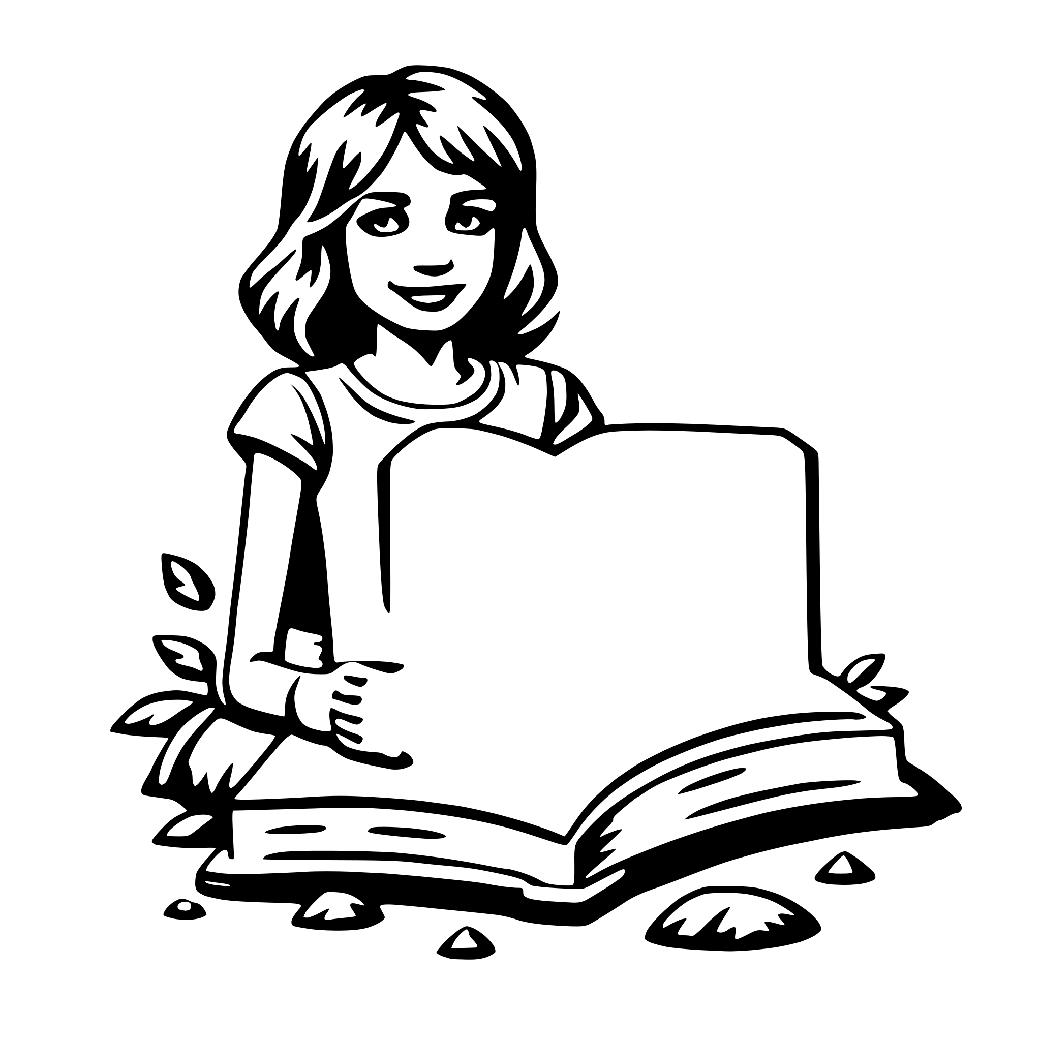 AI-generated SVG of a love storybook